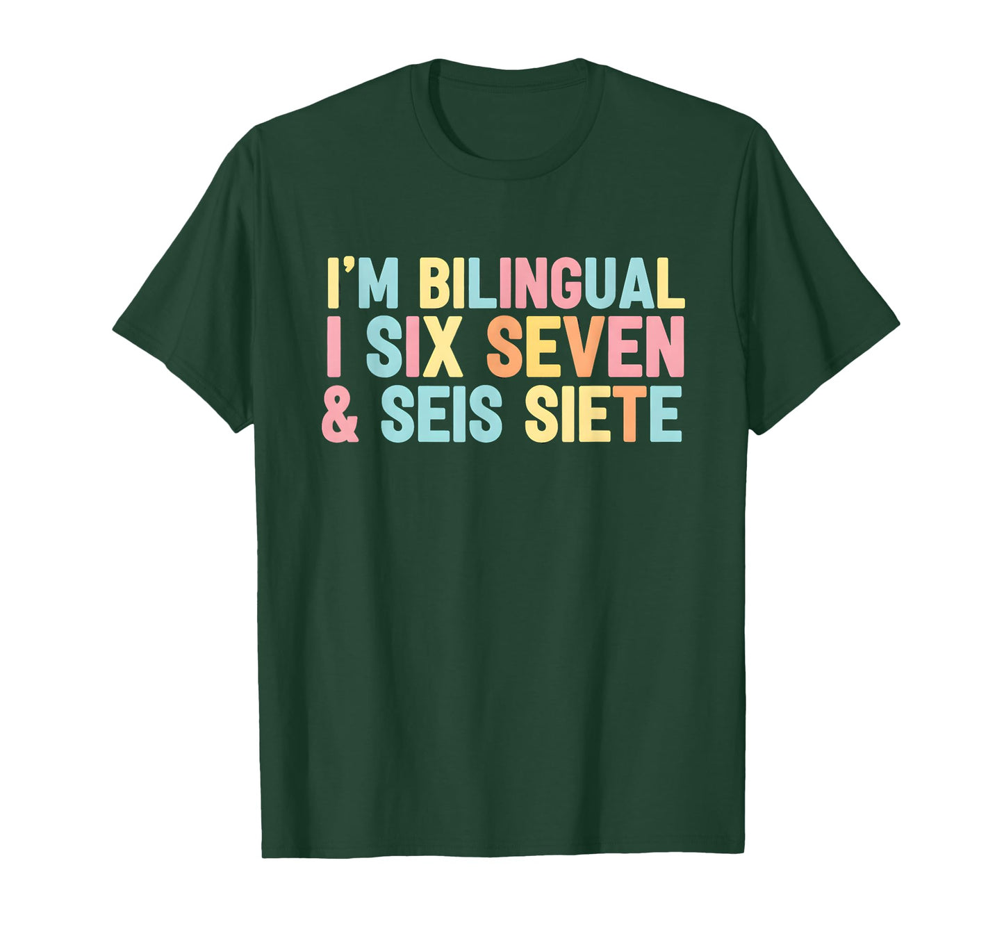 67 Six Seven Spanish Teacher Bilingual SEIS Siete Brainrot T-Shirt