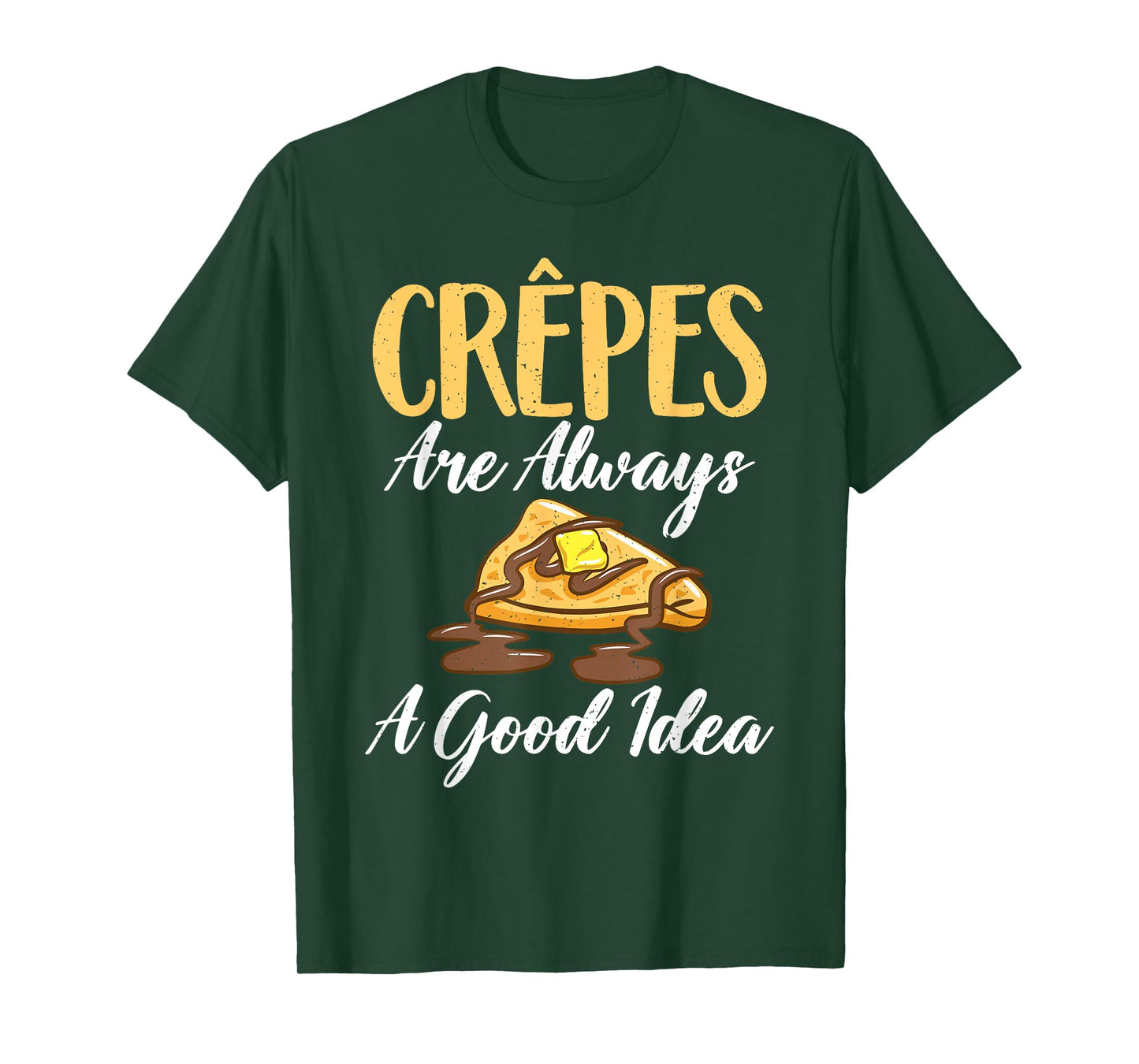 Crepe Gifts for Crepe Lover Unisex-Adults Black Small Crew Neck Short Sleeve T-Shirt
