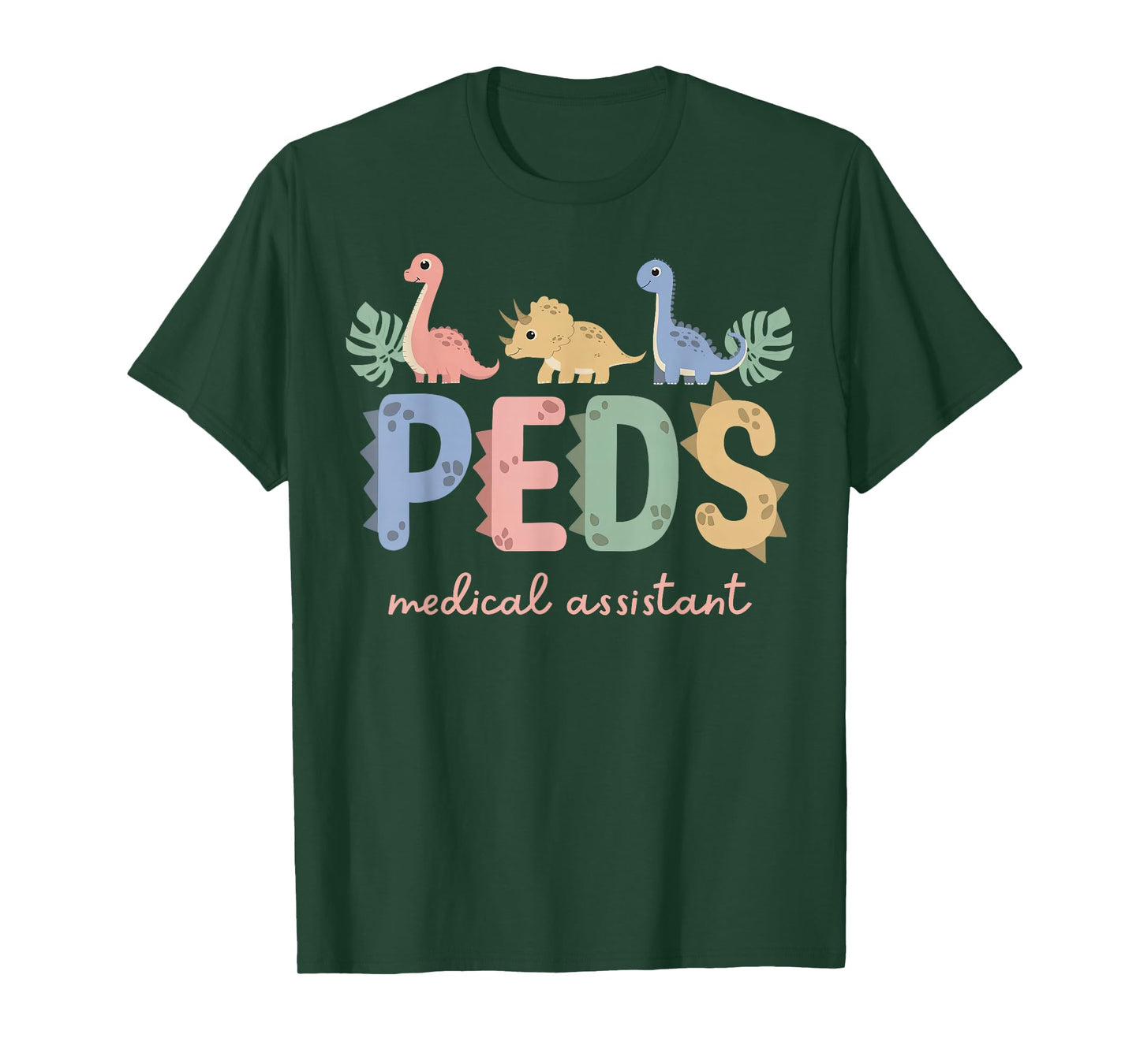 Cute Dinosaur PEDS MA Pediatric Medical Assistant Nurse Grad T-Shirt