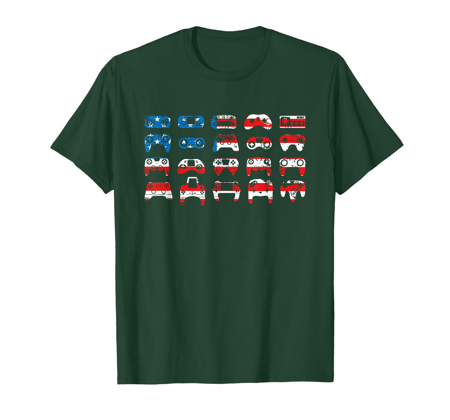 American Flag Gamer July 4th Video Games USA Patriotic Pride T-Shirt