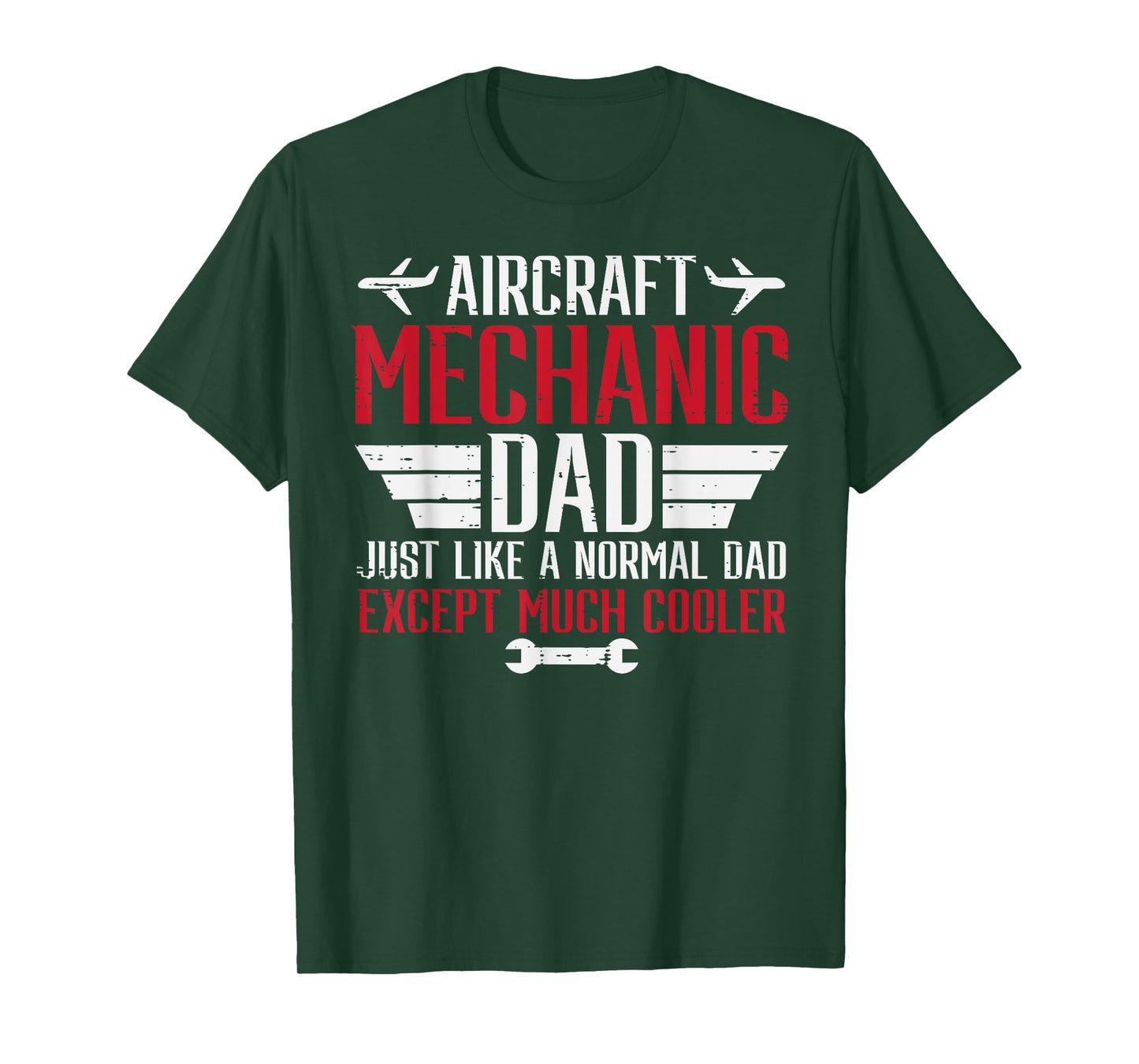 Aircraft Mechanic Dad Cooler Airplane Maintenance Daddy Papa T-Shirt