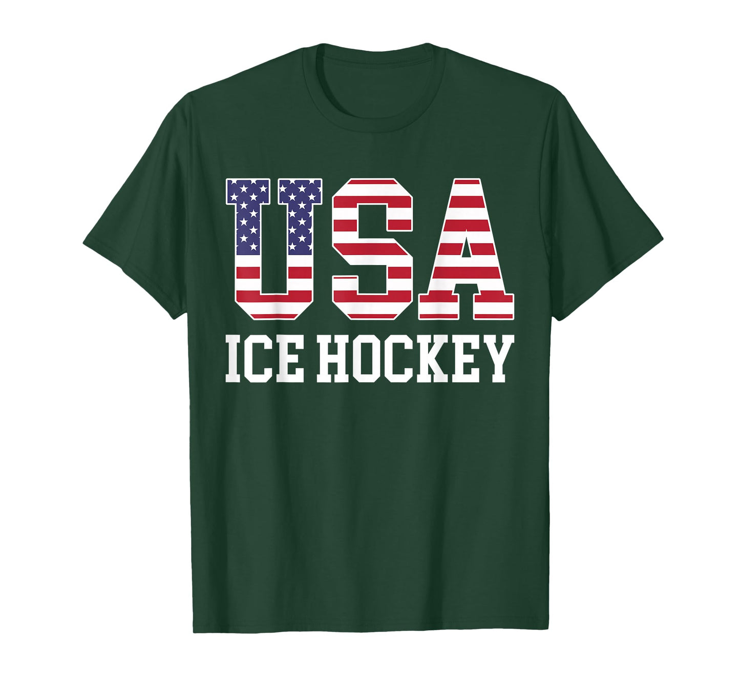 USA Flag Hockey Player - American USA Ice Hockey T-Shirt
