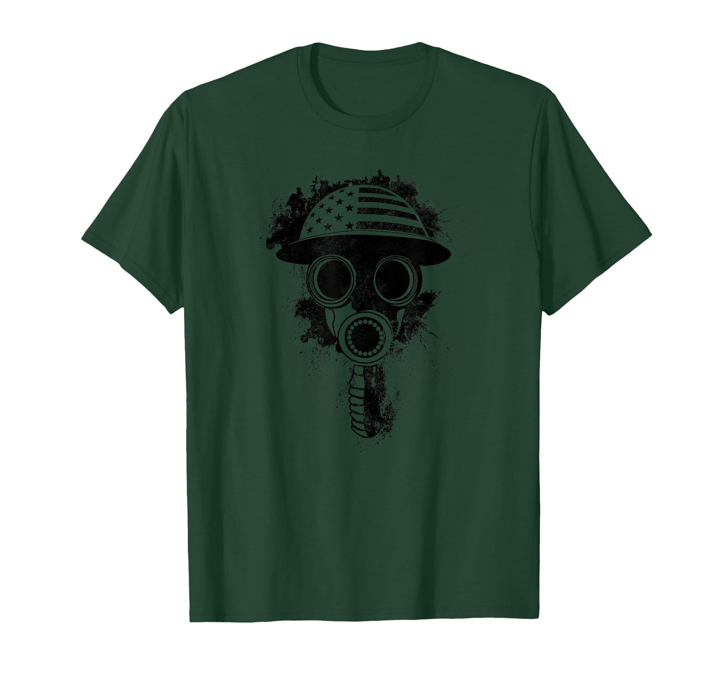 American Flag Vintage WWI Army Gas Mask Military T-Shirt T-Shirt