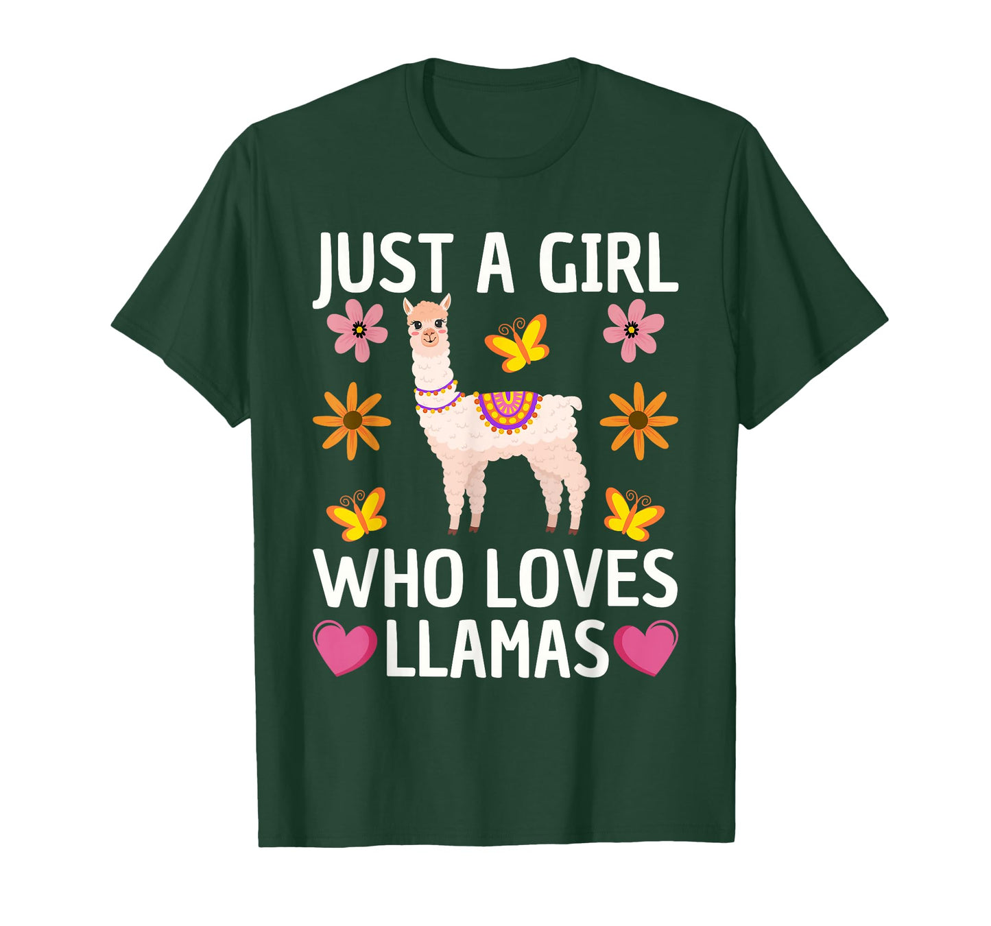 Cute Llama For Women Girls Farming Llama Lovers Alpaca Farm T-Shirt