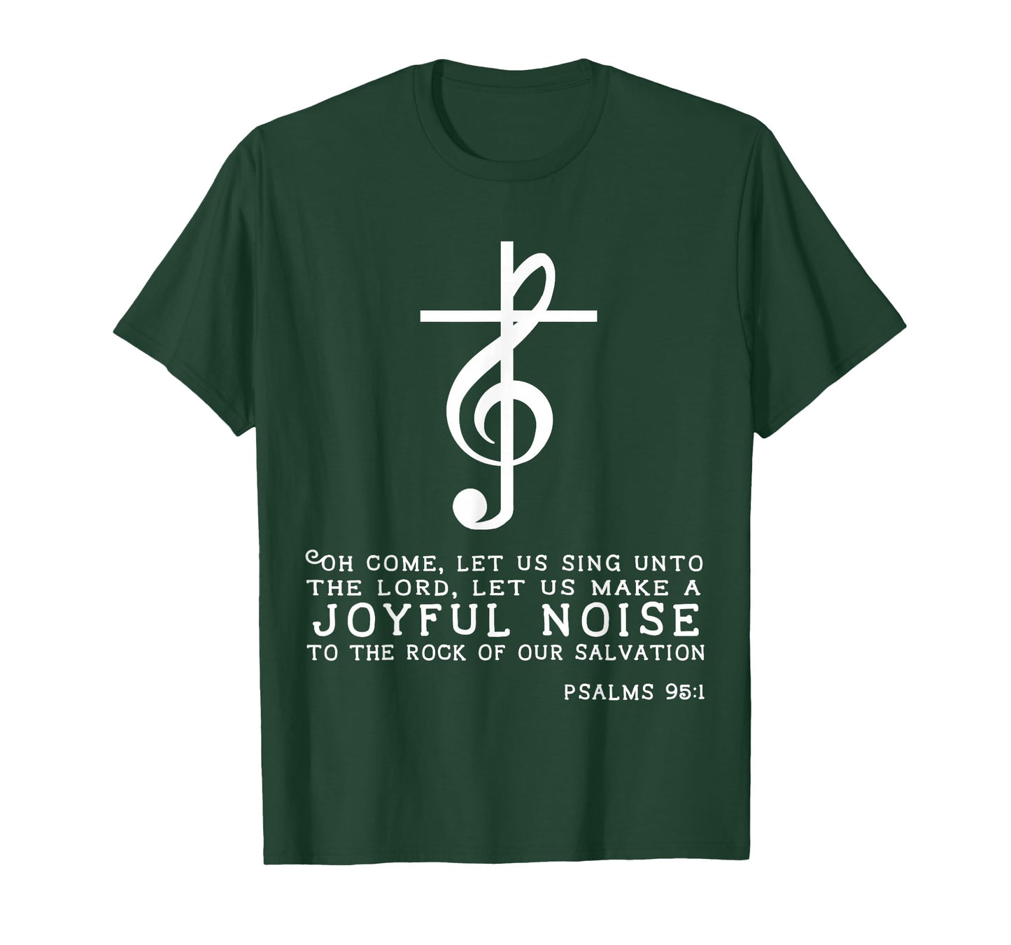 Christian Music Cross Tee Treble Clef Musical Gift Tshirt T-Shirt