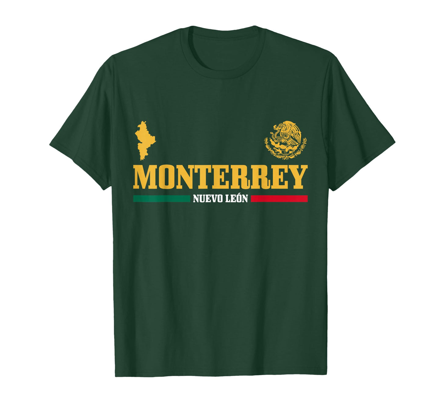Monterrey Nuevo Leon Mexico Pride Mexican Flag T-Shirt