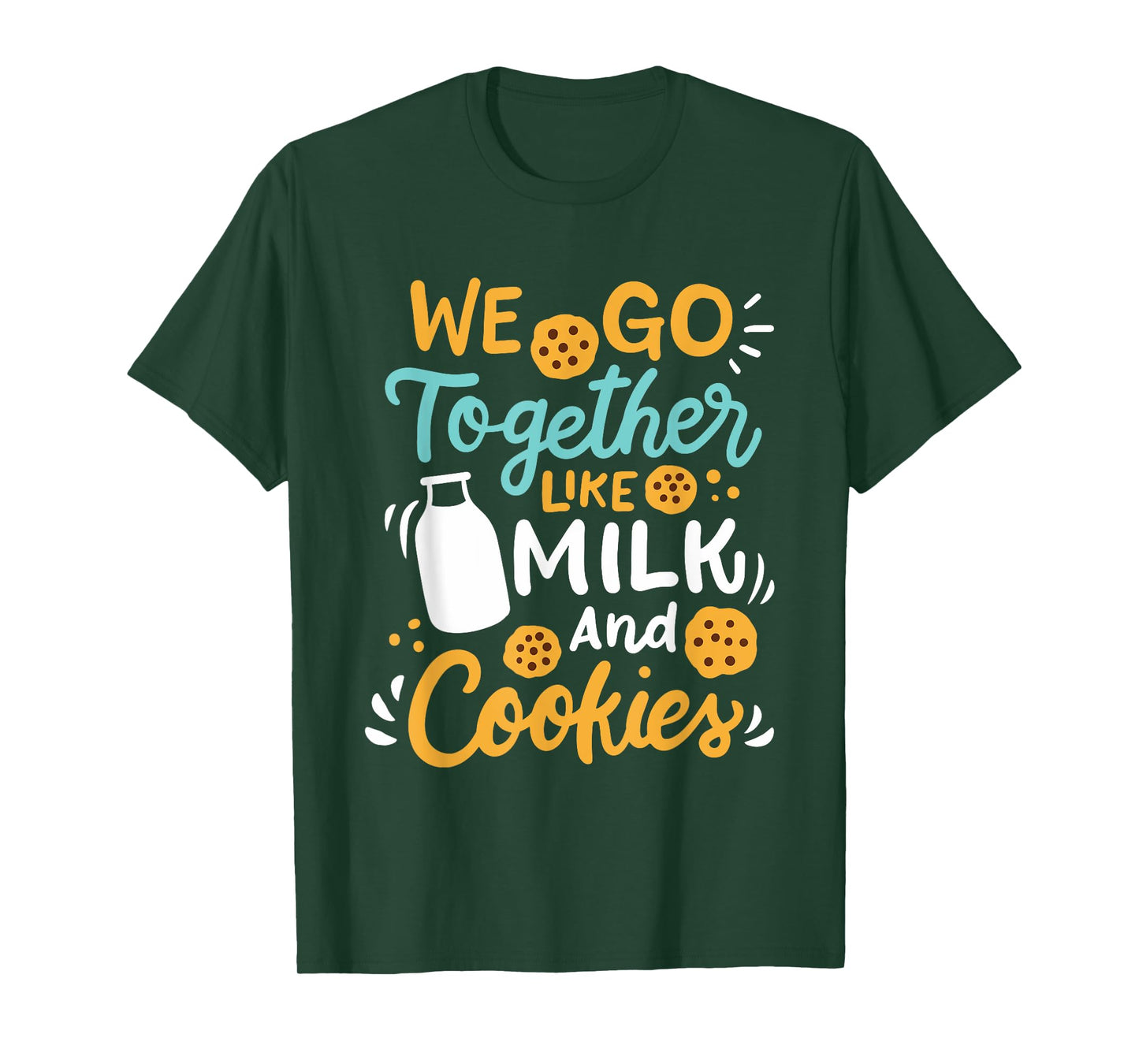 Baking Milk And Cookies Couple T-Shirt