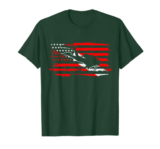 Scuba Diving Patriotic American Flag Vintage Scuba Diver T-Shirt