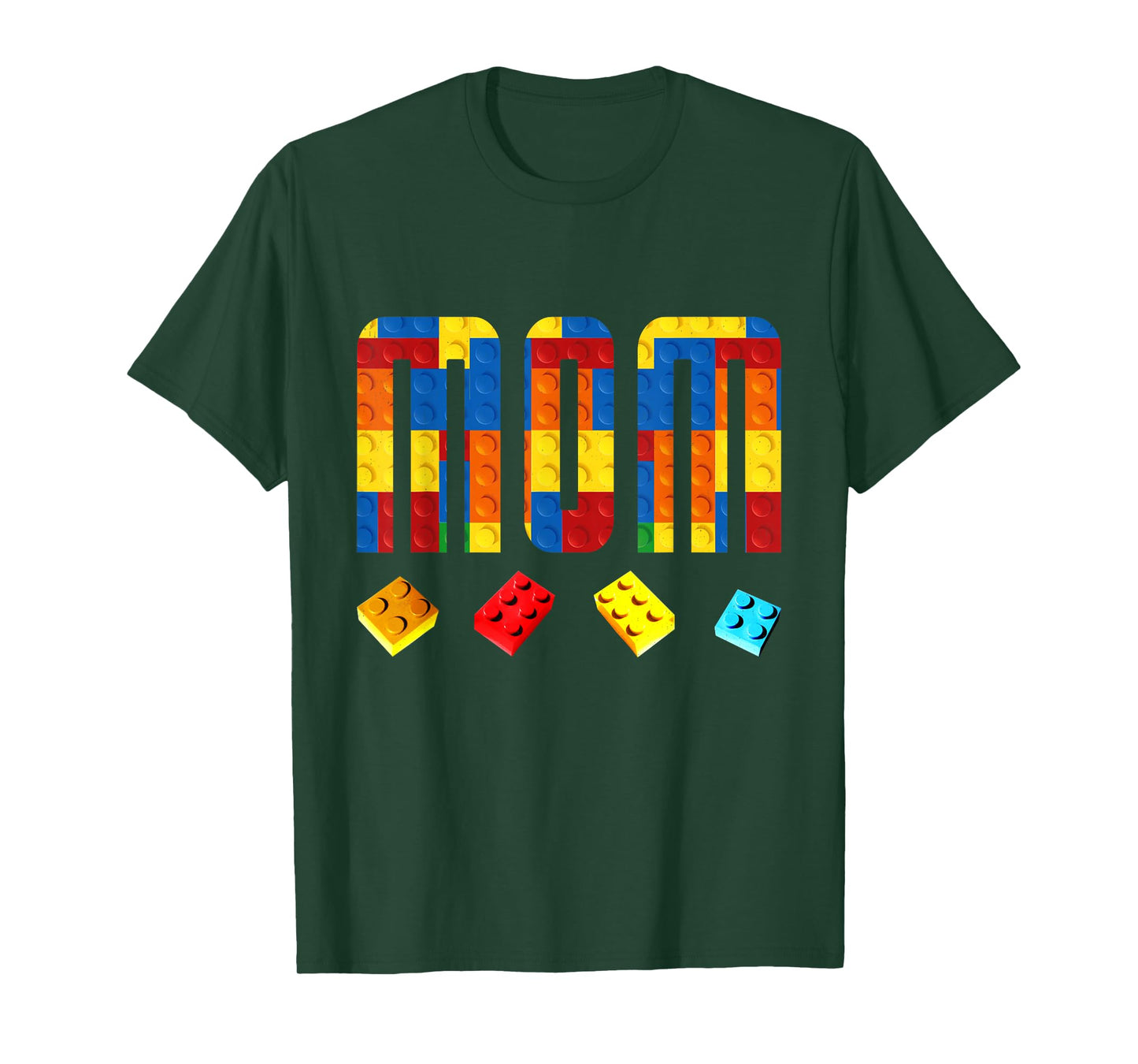 Mom Master Builder Building Blocks Birthday Family Matching T-Shirt