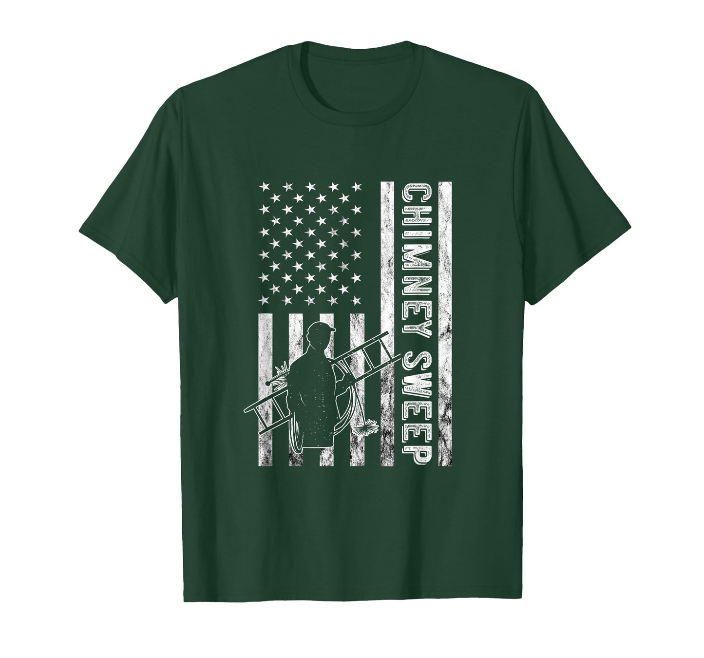 Chimney Sweep Vintage American USA Flag Chimney Sweeper Women Men T-Shirt