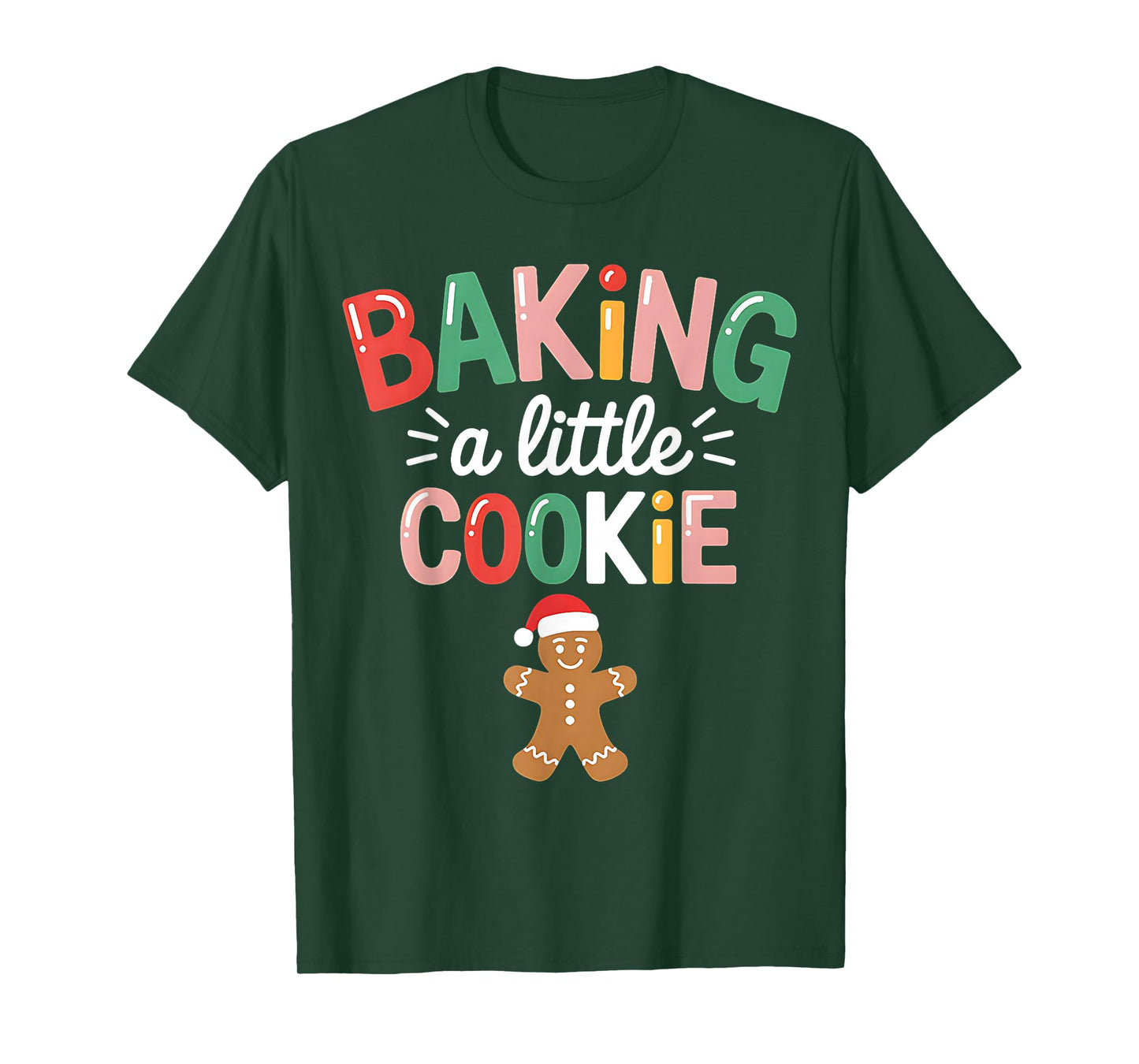 Cute Christmas Baking A Little Cookie Reveal Tee T-Shirt