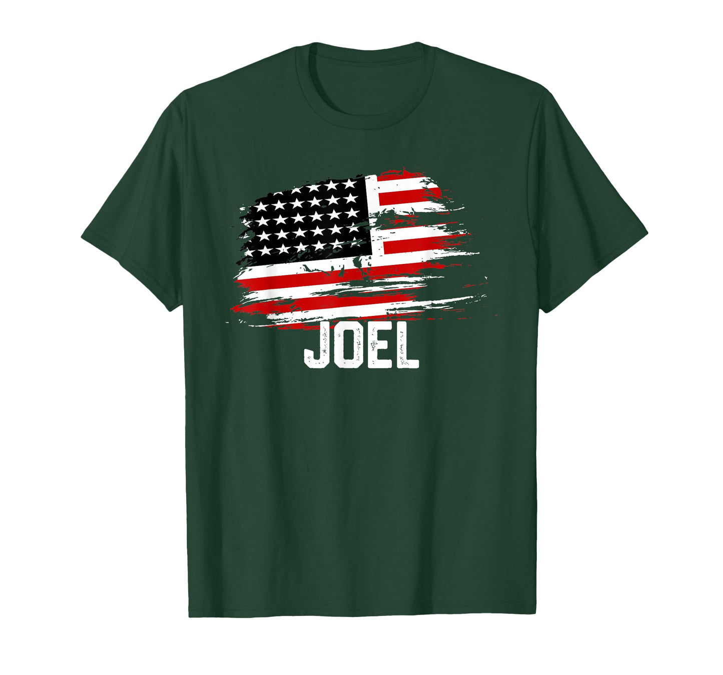 JOEL USA Flag T-Shirt Personalized 4th of July JOEL T-Shirt