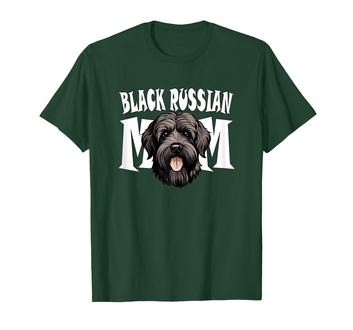 Black Russian Terrier Mom Cute BRT Dog Mother Women T-Shirt
