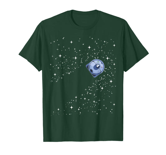 A Funny Robot Vacuum Cleans Up Stars on the Milky Way T-Shirt