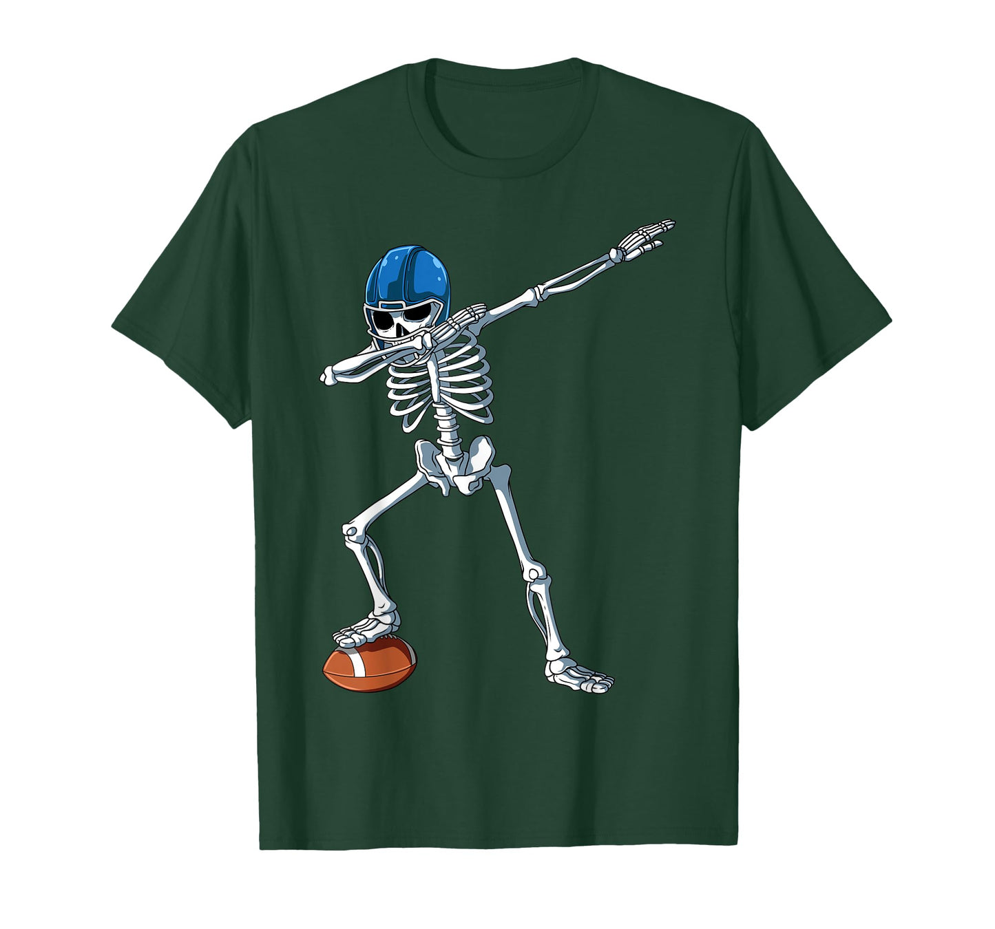 Dabbing Skeleton Football Dabbing Football Player Halloween T-Shirt