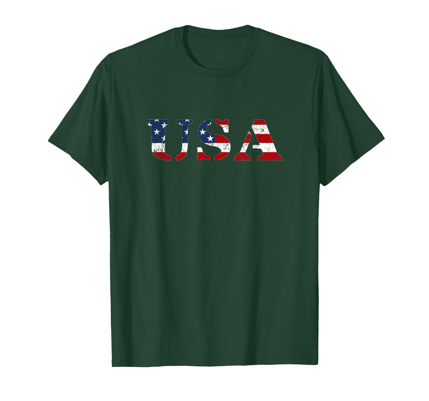 USA Distressed US Flag Patriotic Fourth of July America T-Shirt
