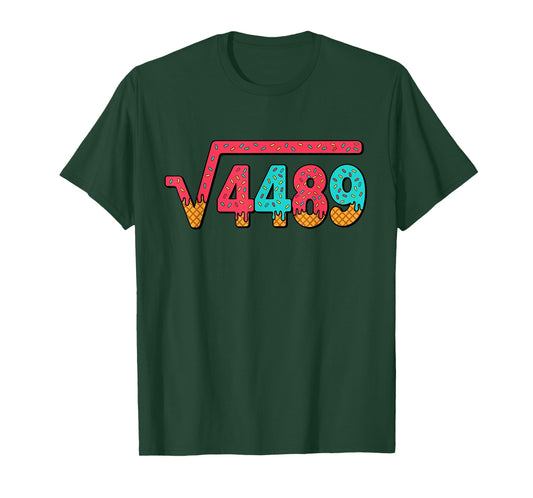 67 Ice Cream Drip Meme Square Root 4489 Slang Math Teacher T-Shirt