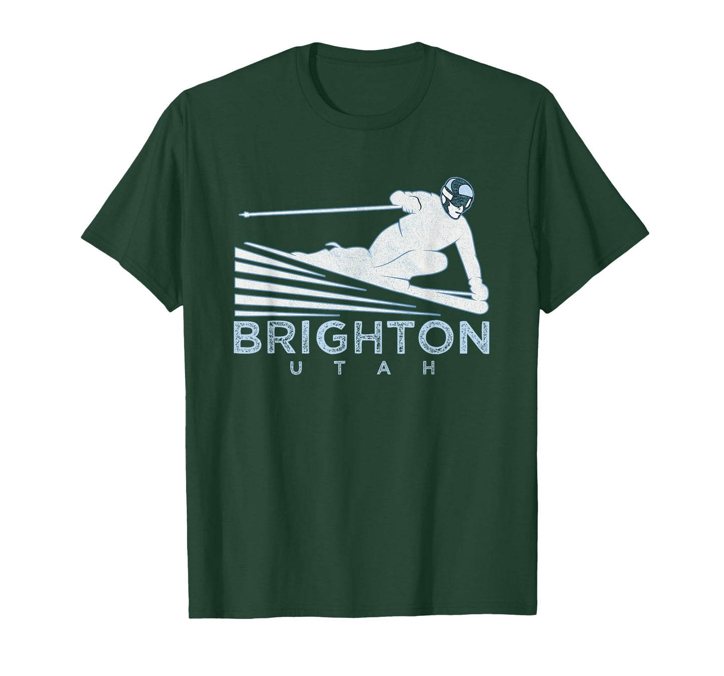 Retro Ski Brighton, Utah Illustration - Vintage Snow Ski T-Shirt