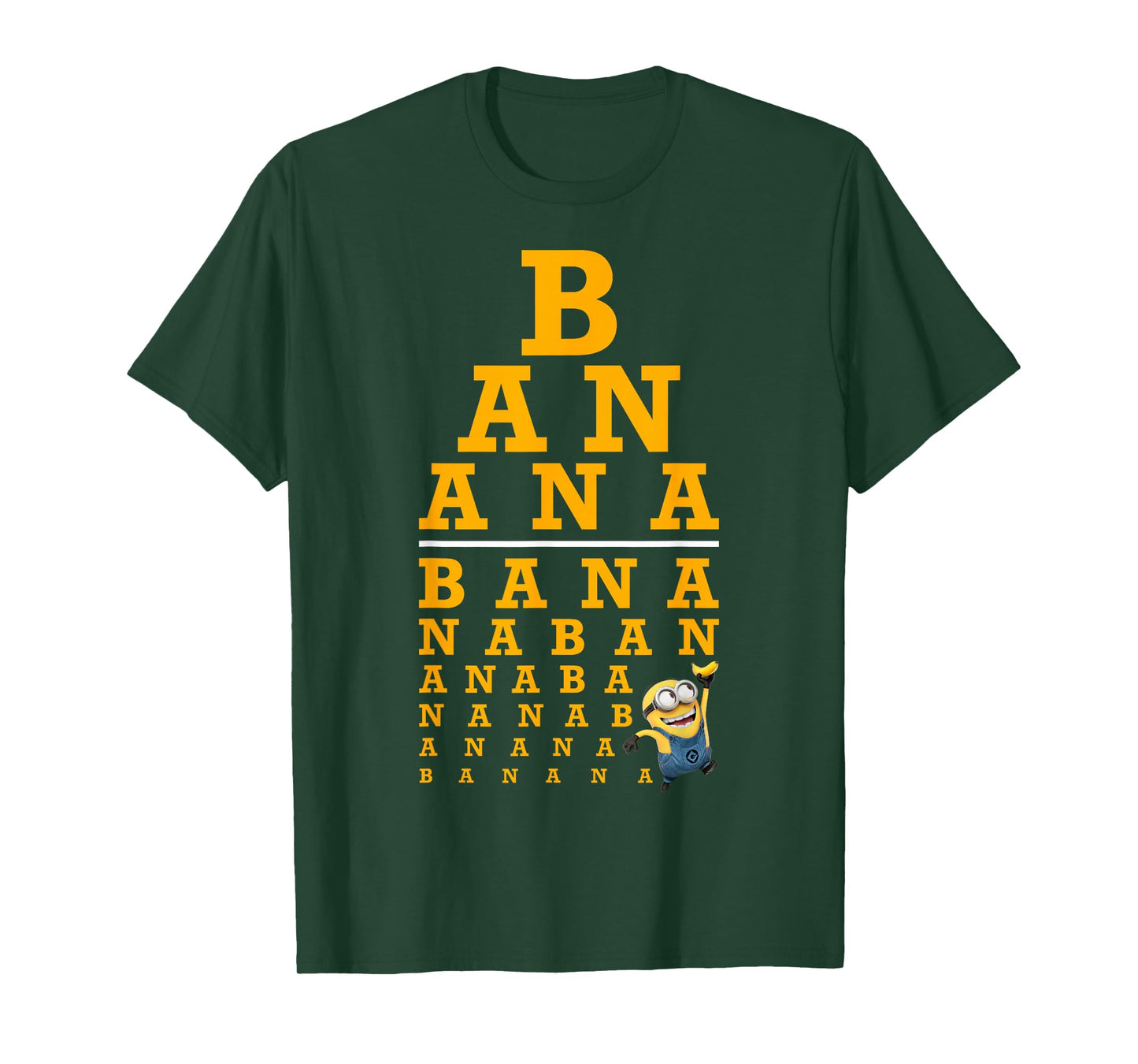 Despicable Me Minions Banana Text Stack T-Shirt