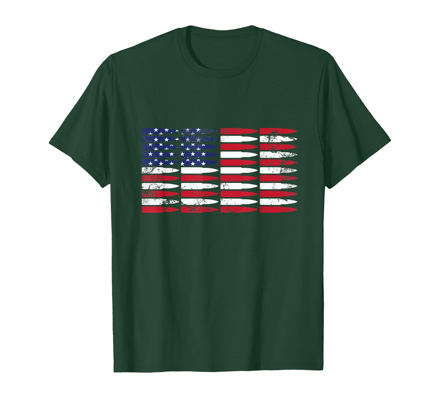 Pro Gun American US Flag Bullets Banner America 4th of July Women Men T-Shirt