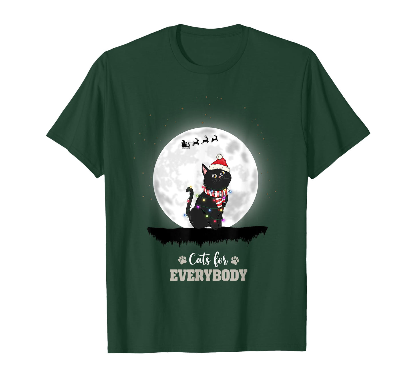 cats for everybody santa claus xmas T-Shirt