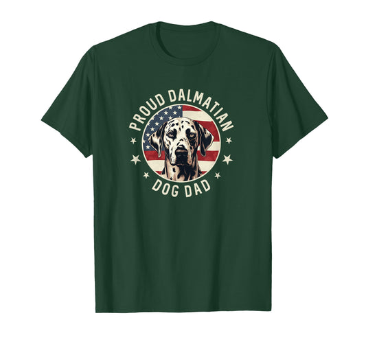 Dalmatian Gifts for Men, Proud Dalmatian Dog Dad T-Shirt