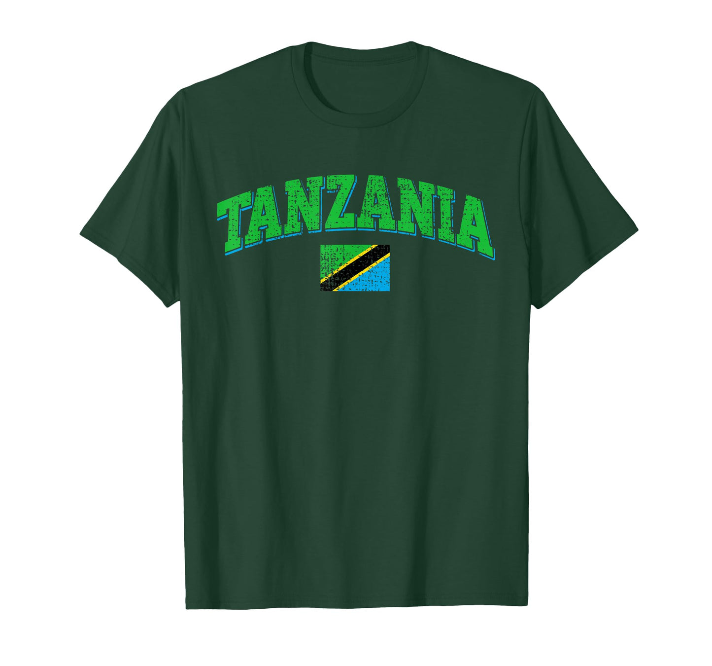 Vintage Tanzania Africa Flag Souvenir Proud Sports T-Shirt