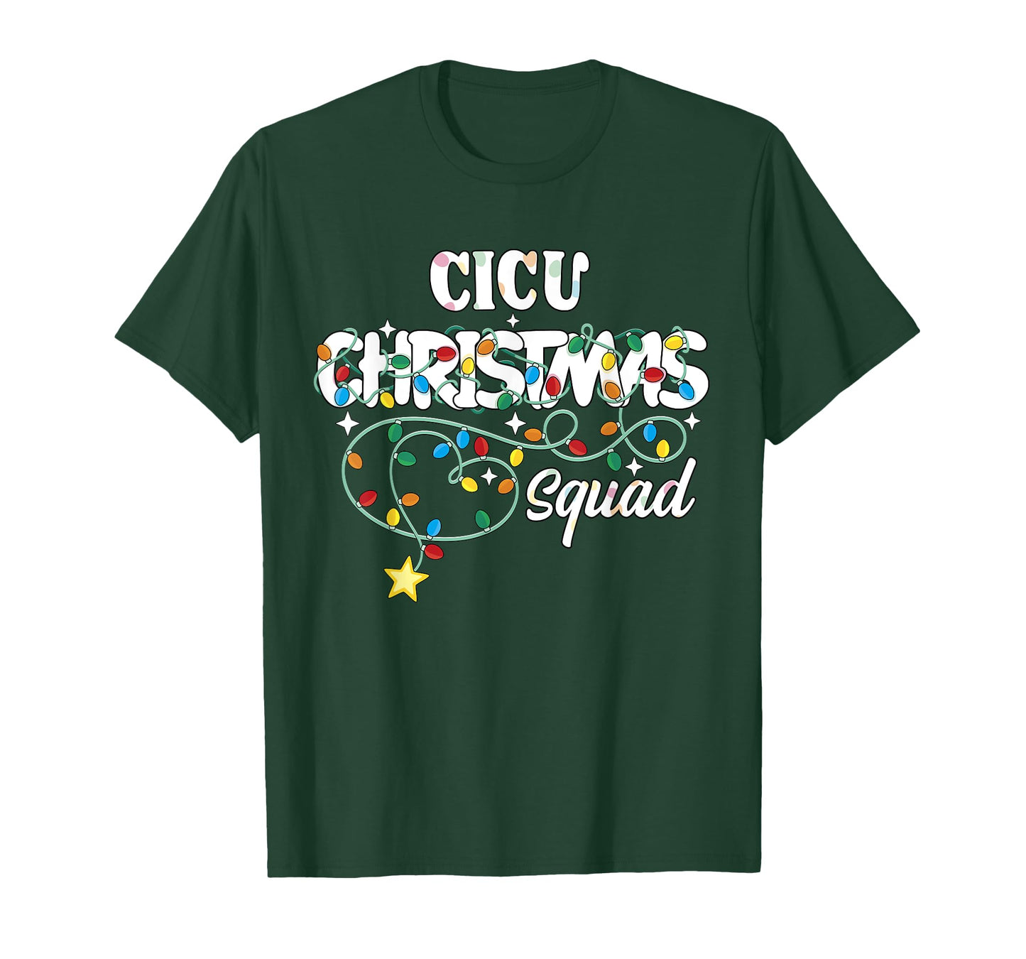 CICU Christmas Squad CNA NP Cardiac ICU Nurse Techs T-Shirt