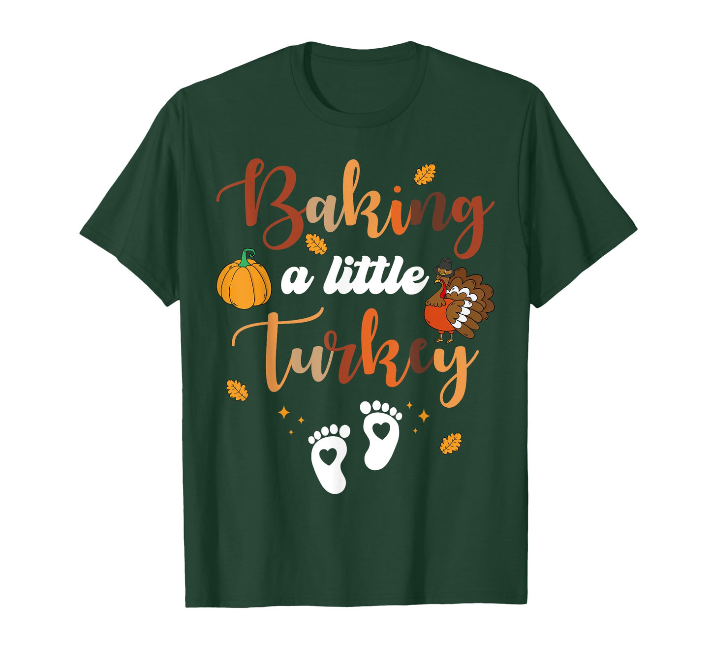 Baking A Little Turkey Thanksgiving Pregnancy Announcement T-Shirt