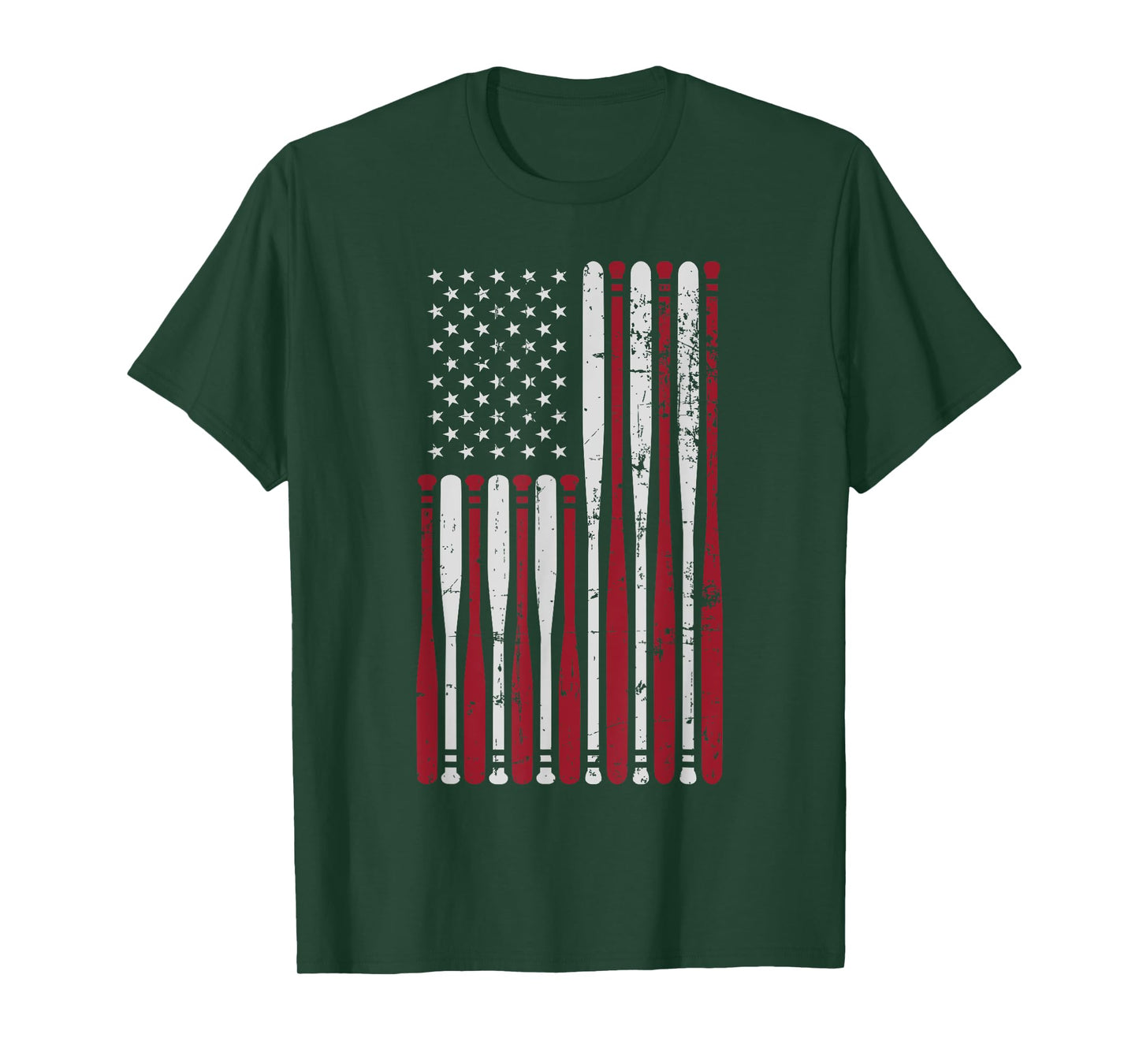Patriotic US american baseball bats and stars stripes flag T-Shirt