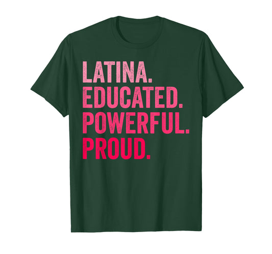 Latina Educated Powerful Proud Retro T-Shirt