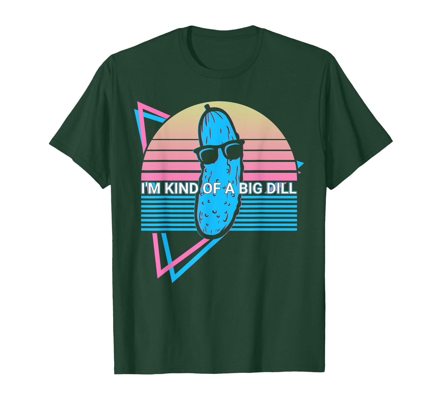 Funny Pickle Cucumber Retro I'm Kind Of A Big Dill T-Shirt