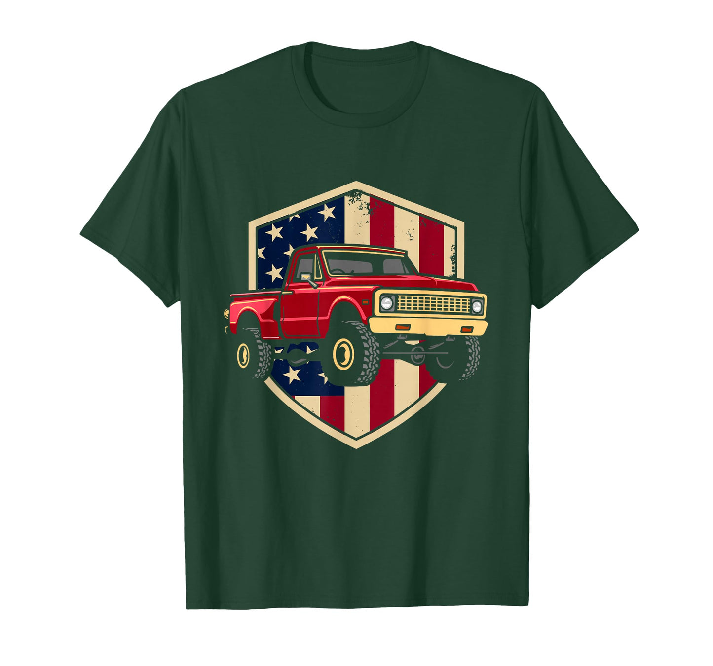 Patriotic Red Pickup Truck American Pride T-Shirt