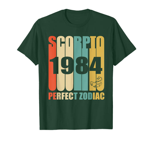 Retro Scorpio 1984 T-Shirt 34 yrs old Bday 34th Birthday Tee