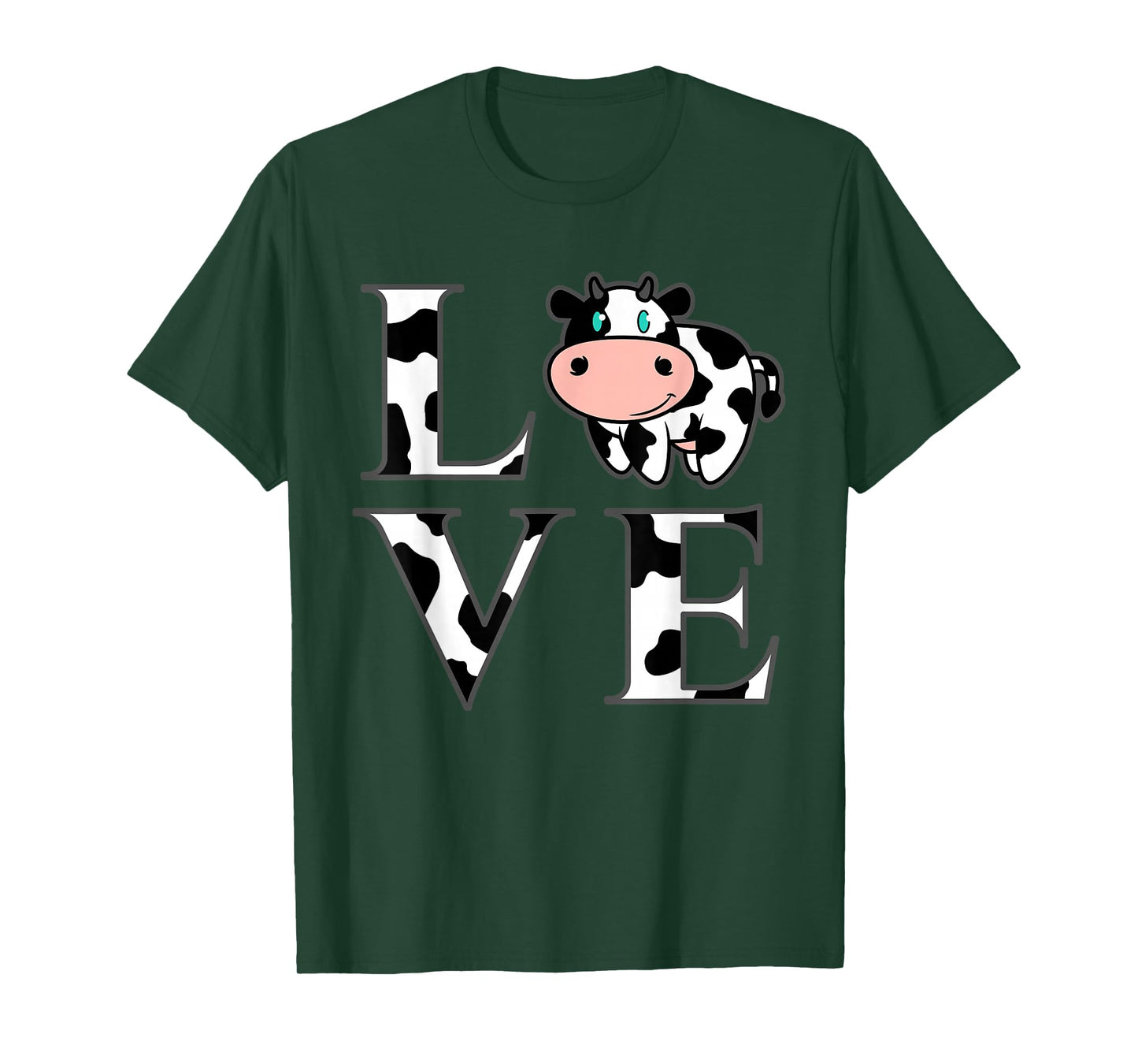 Cute Cow Print I Love Cows Funny Farming Gift Men Women Kids T-Shirt