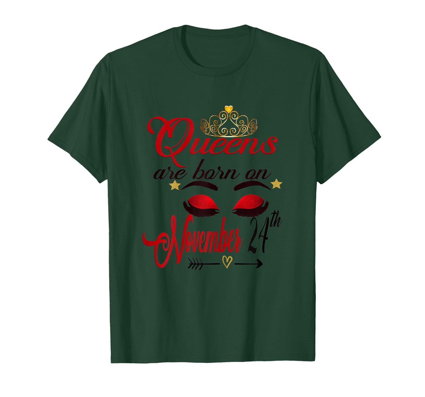 Womens Queens are Born on November 24th Sagittarius Birthday Girl T-Shirt