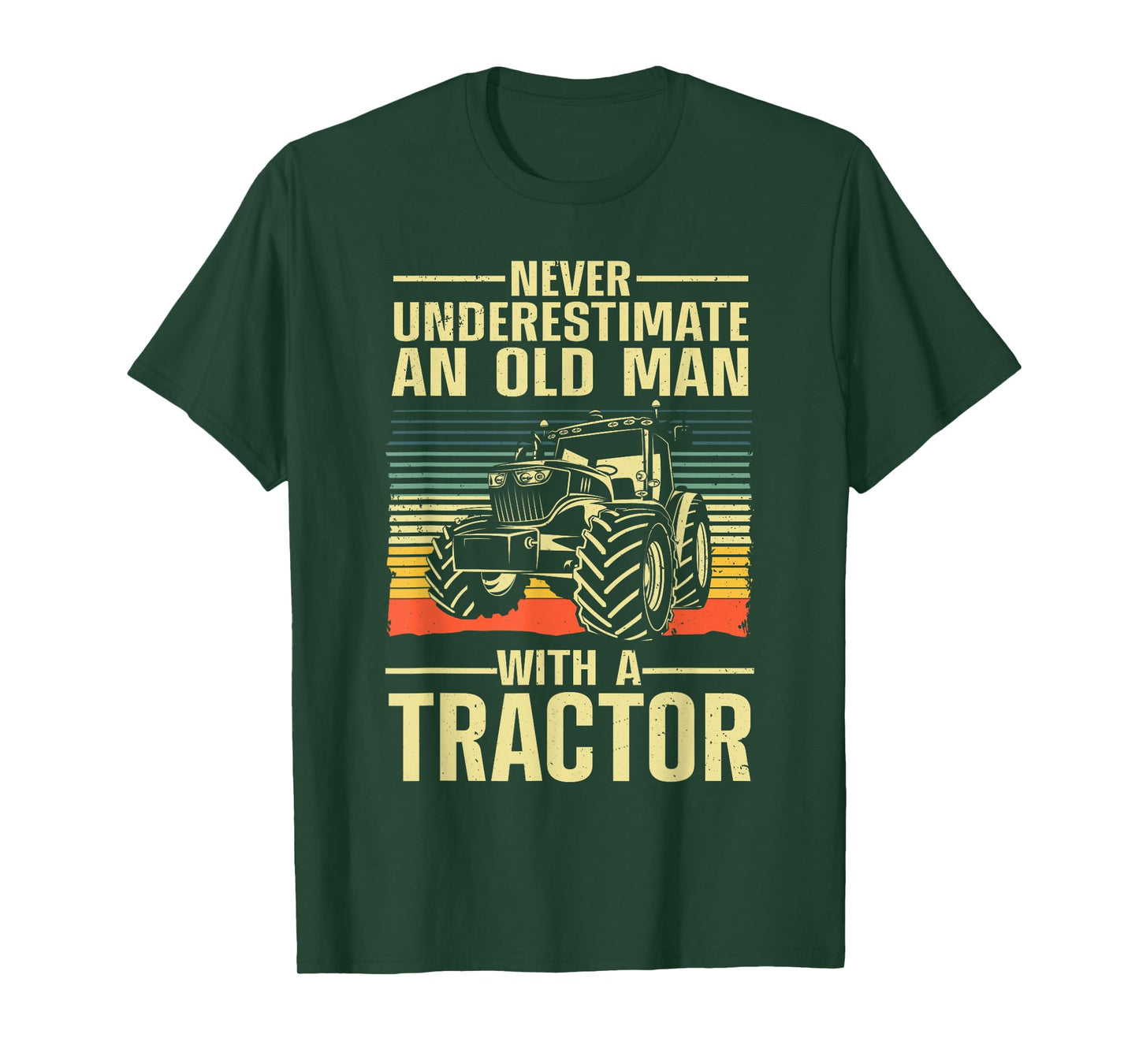 Cool Tractor For Men Dad Grandpa Farmer Driver Farming Truck T-Shirt