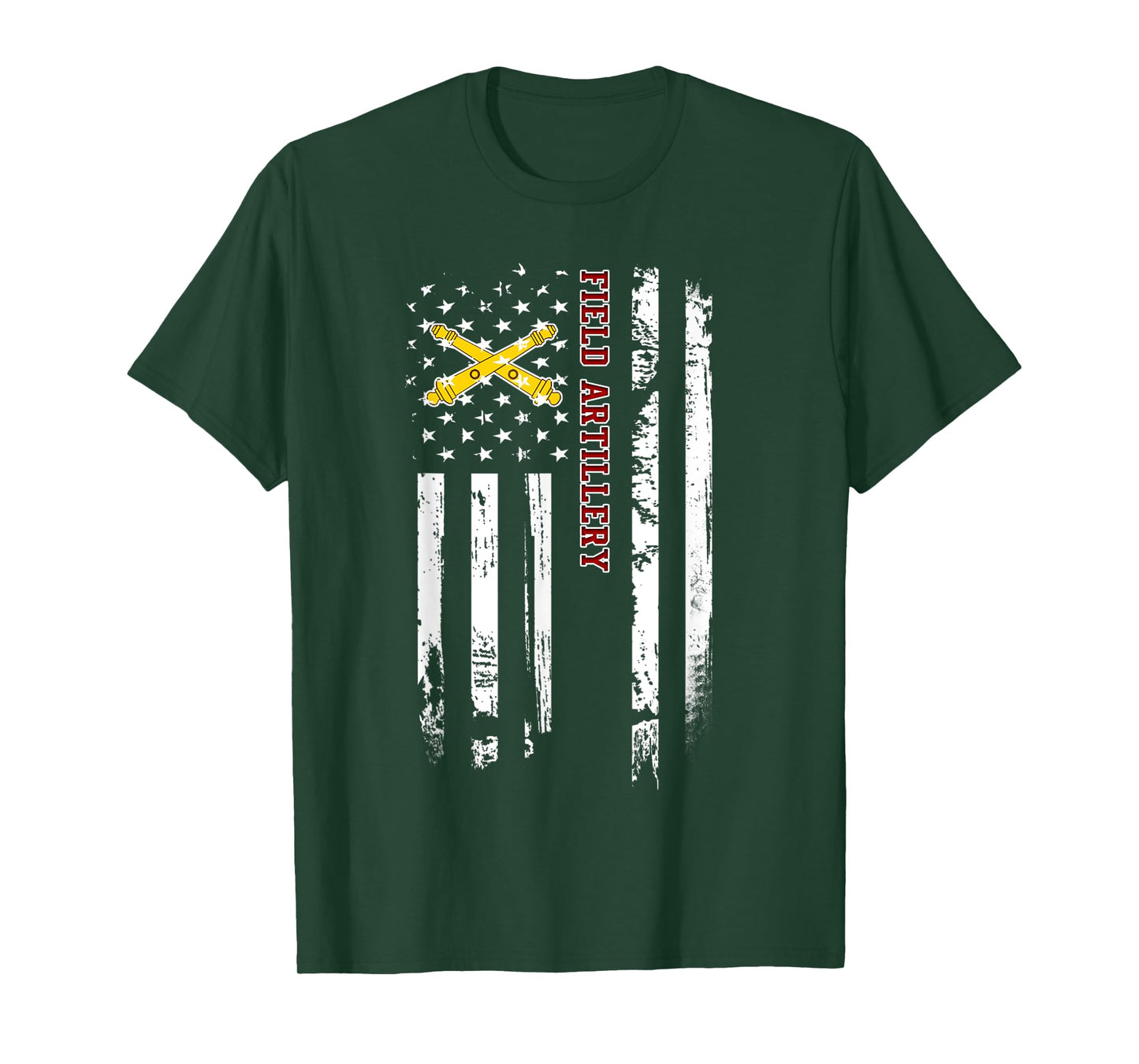 Field Artillery Veteran USA Flag Military Veterans Day Xmas Women Men T-Shirt