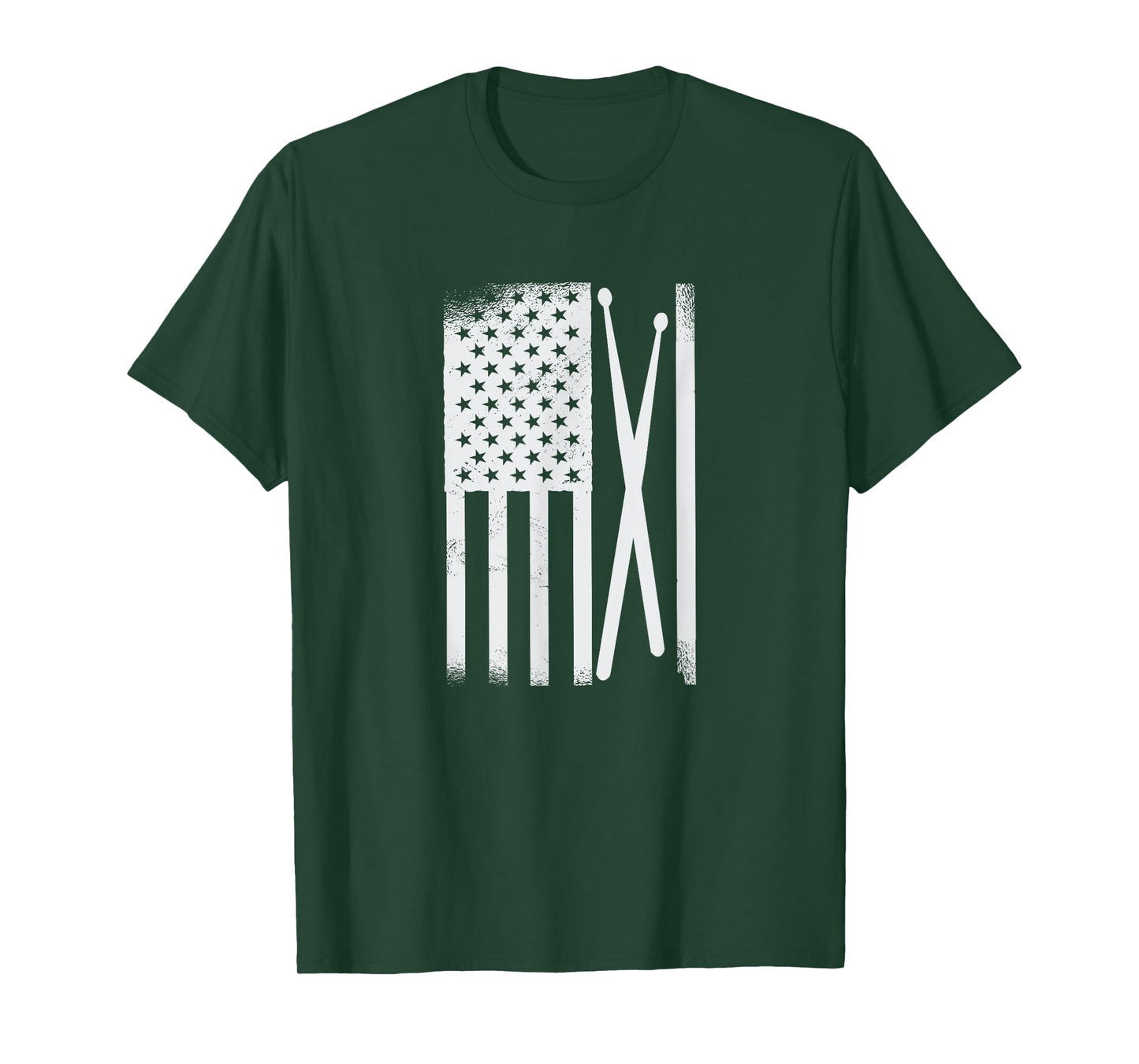 American Flag Drumsticks USA Drummers Vintage Drum Sticks T-Shirt for Women Kids Men