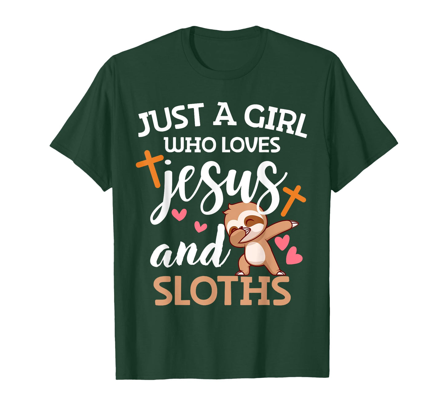 Just A Girl Who Loves Jesus and Sloths Women Animal Lover T-Shirt
