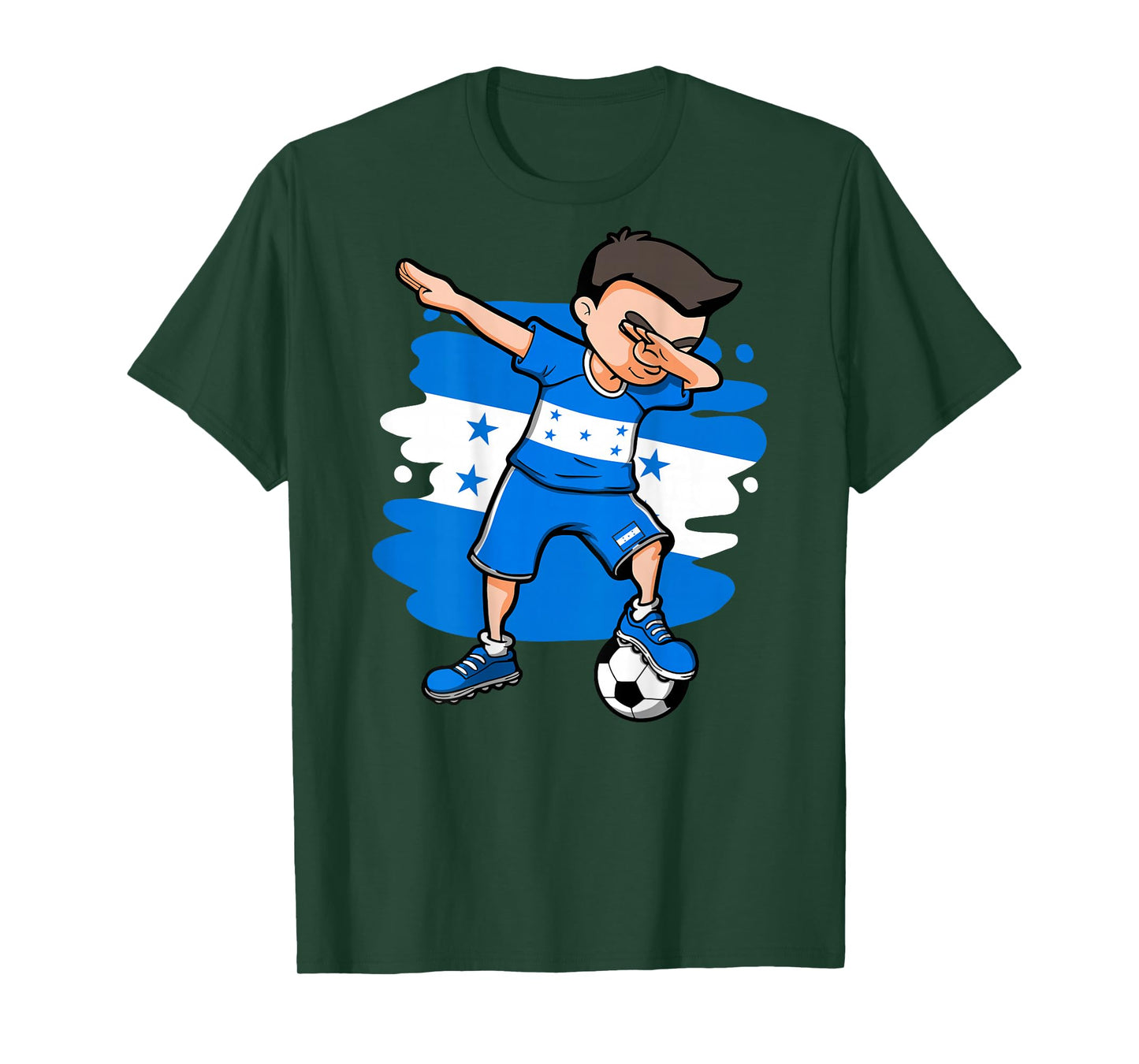 Dabbing Soccer Boy Honduras Jersey Honduran Football Lovers T-Shirt