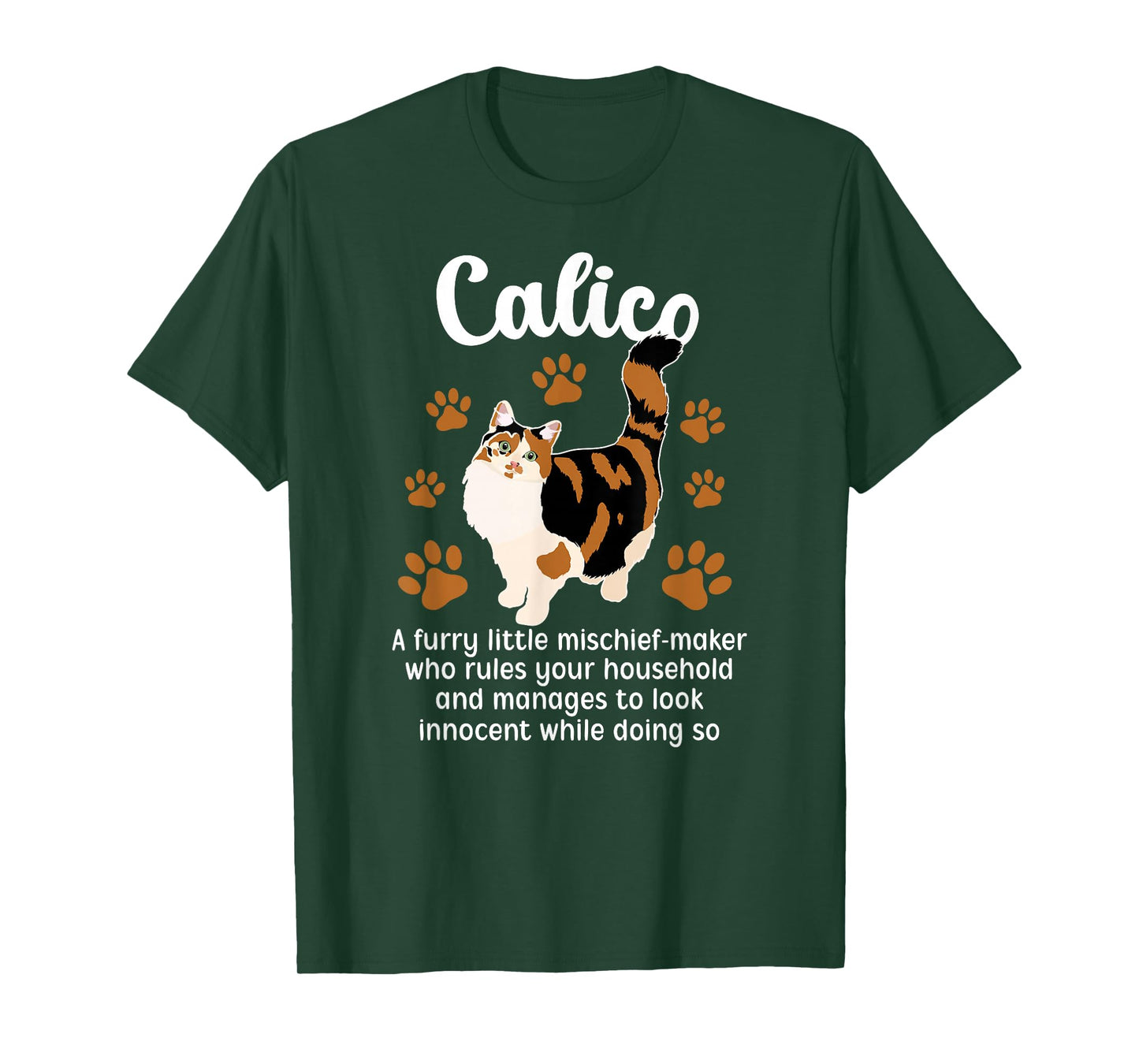 Calico Cat Definition Calico Cat Owner Calico Cat Lover T-Shirt