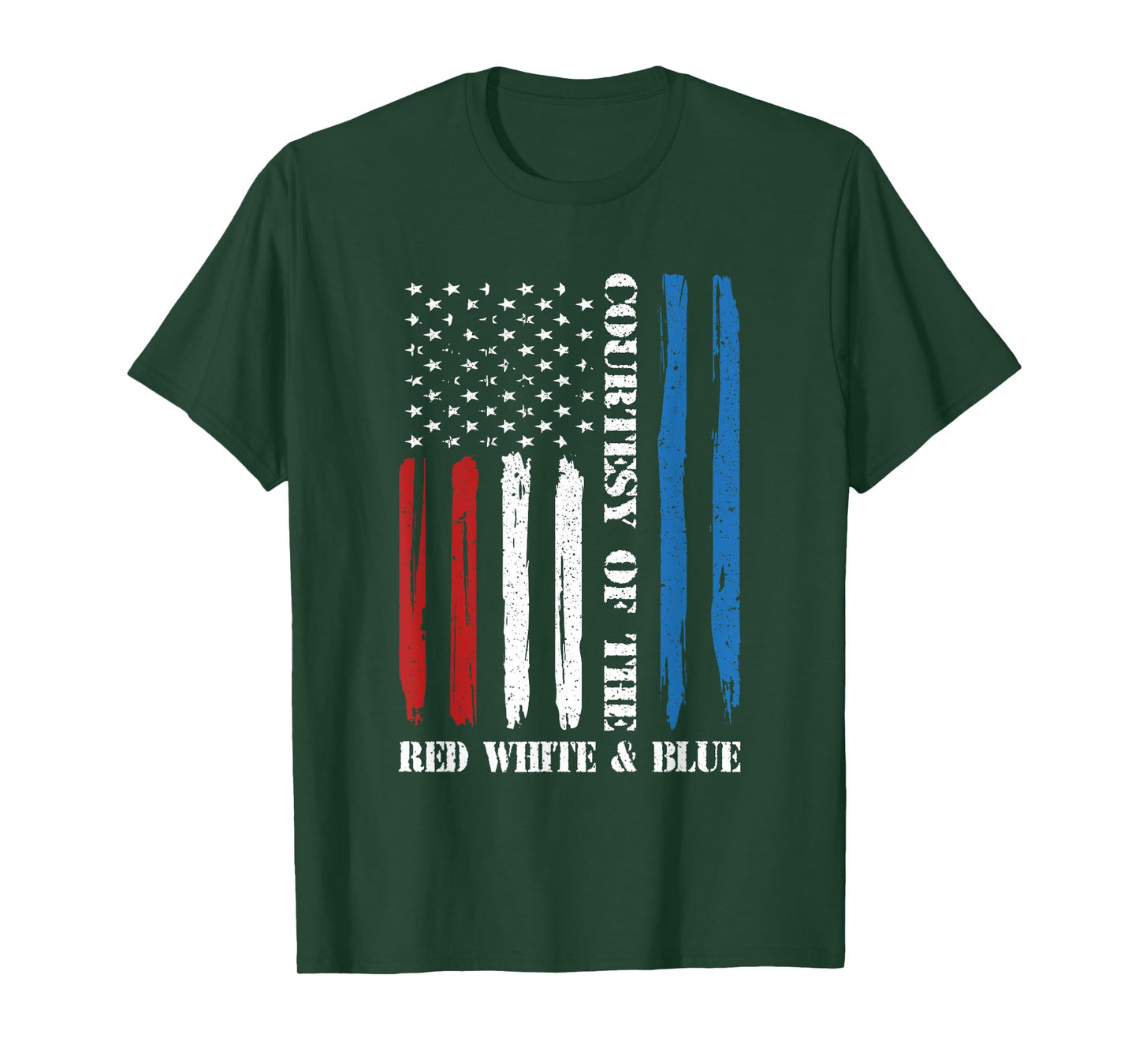 Vintage America Flag Red White Blue Tee T-Shirt