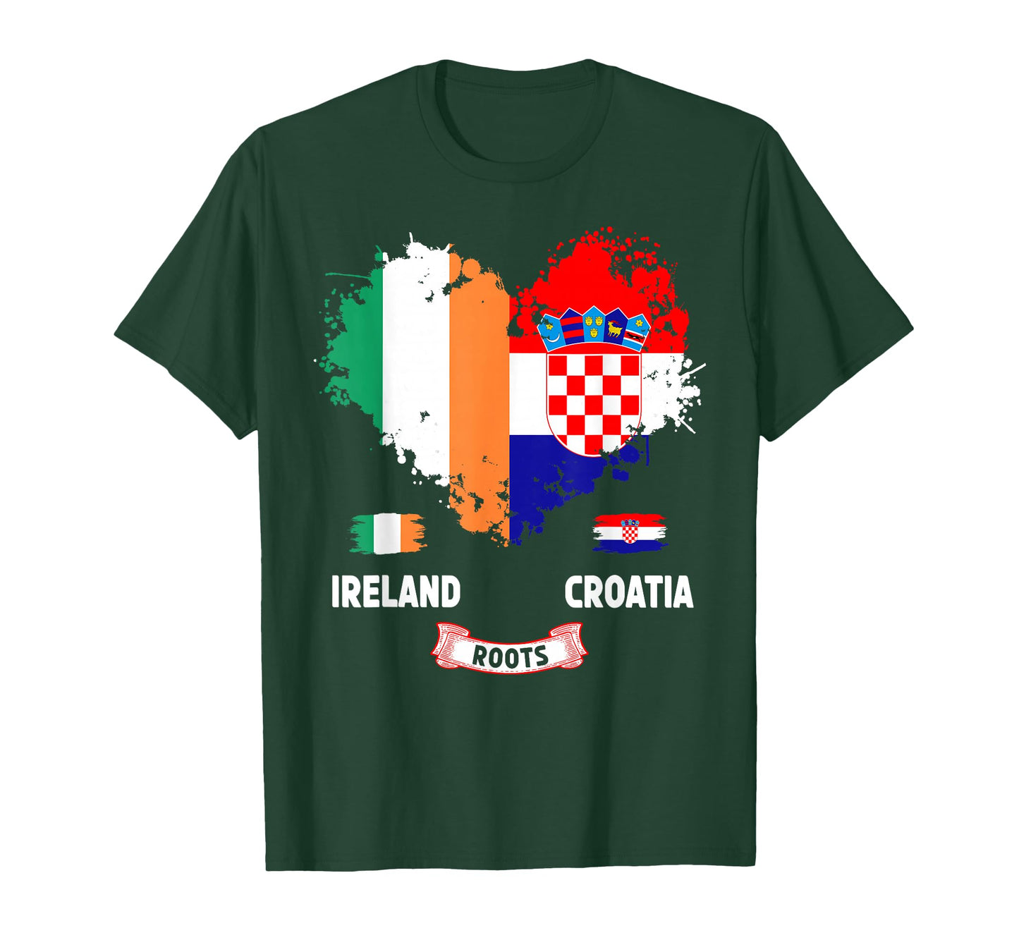 Irish Croatian Flag Idea for Women & Croatian Ireland Roots T-Shirt