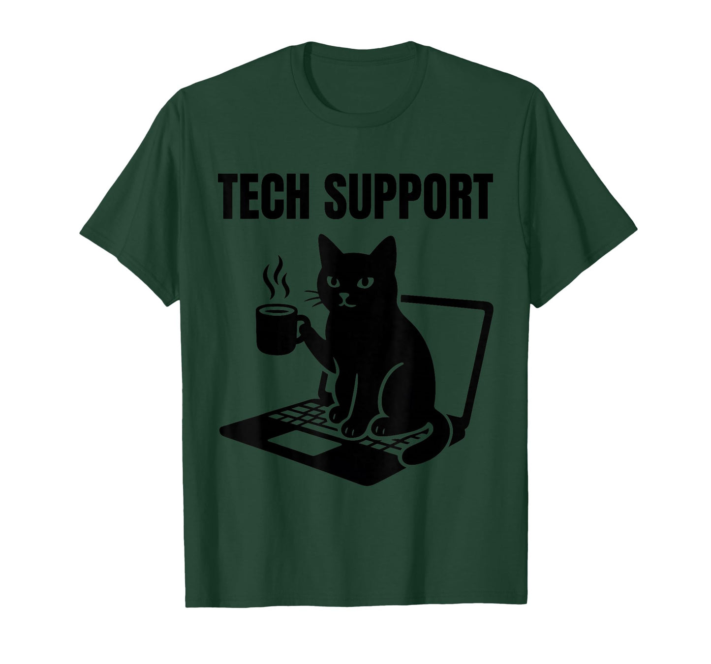 Tech Support Funny Cute Cat Lover T-Shirt