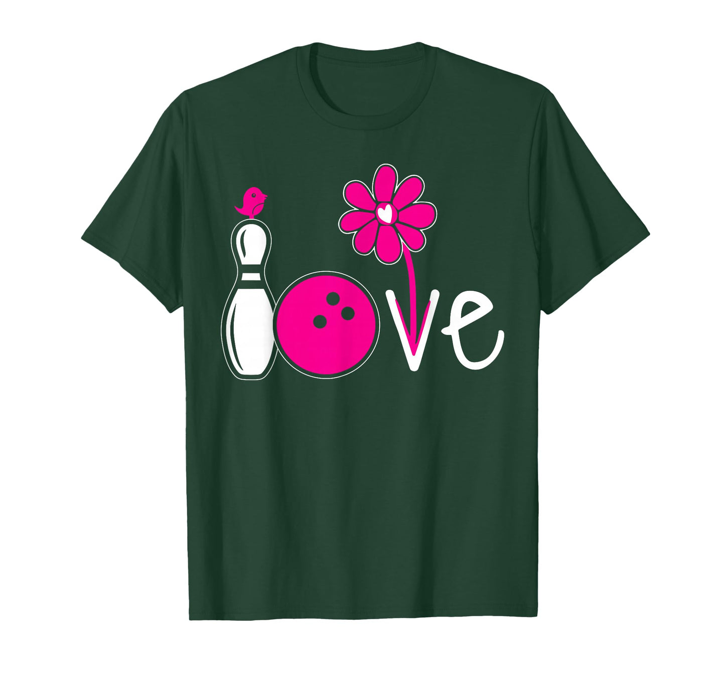 Women Bowling-Shirt Girls Love Team Bowling Vintage T-Shirt