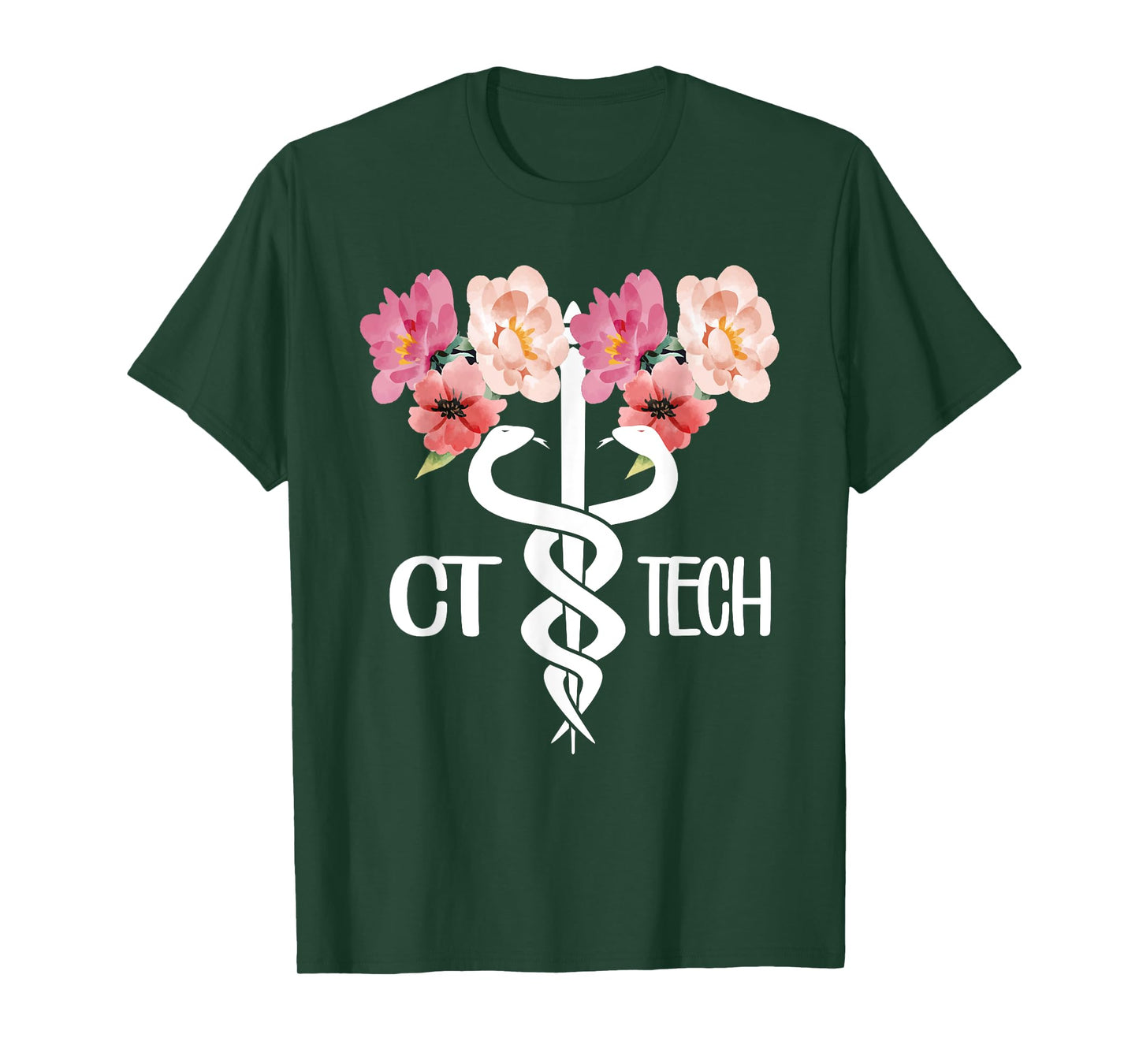 CT Tech Caduceus Computed Tomography Tech T-Shirt