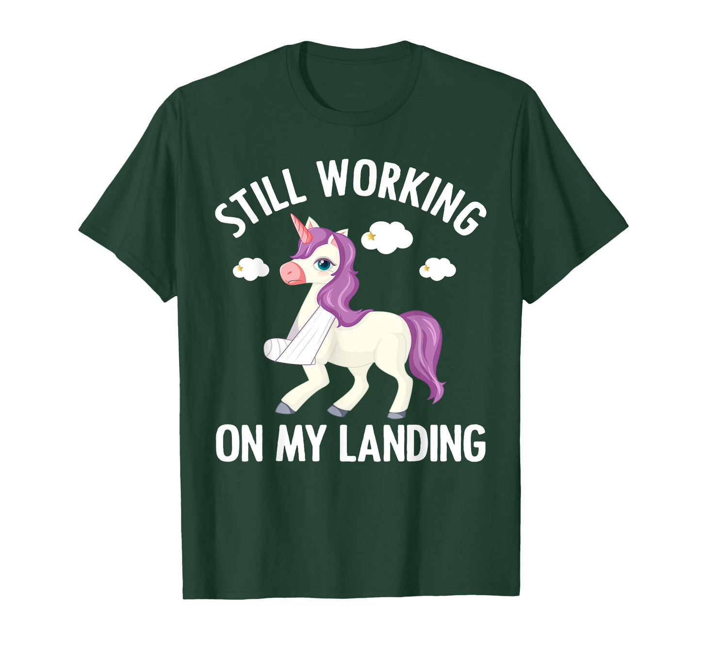Cool Broken Arm For Men Women Broke Elbow Hand Unicorn T-Shirt