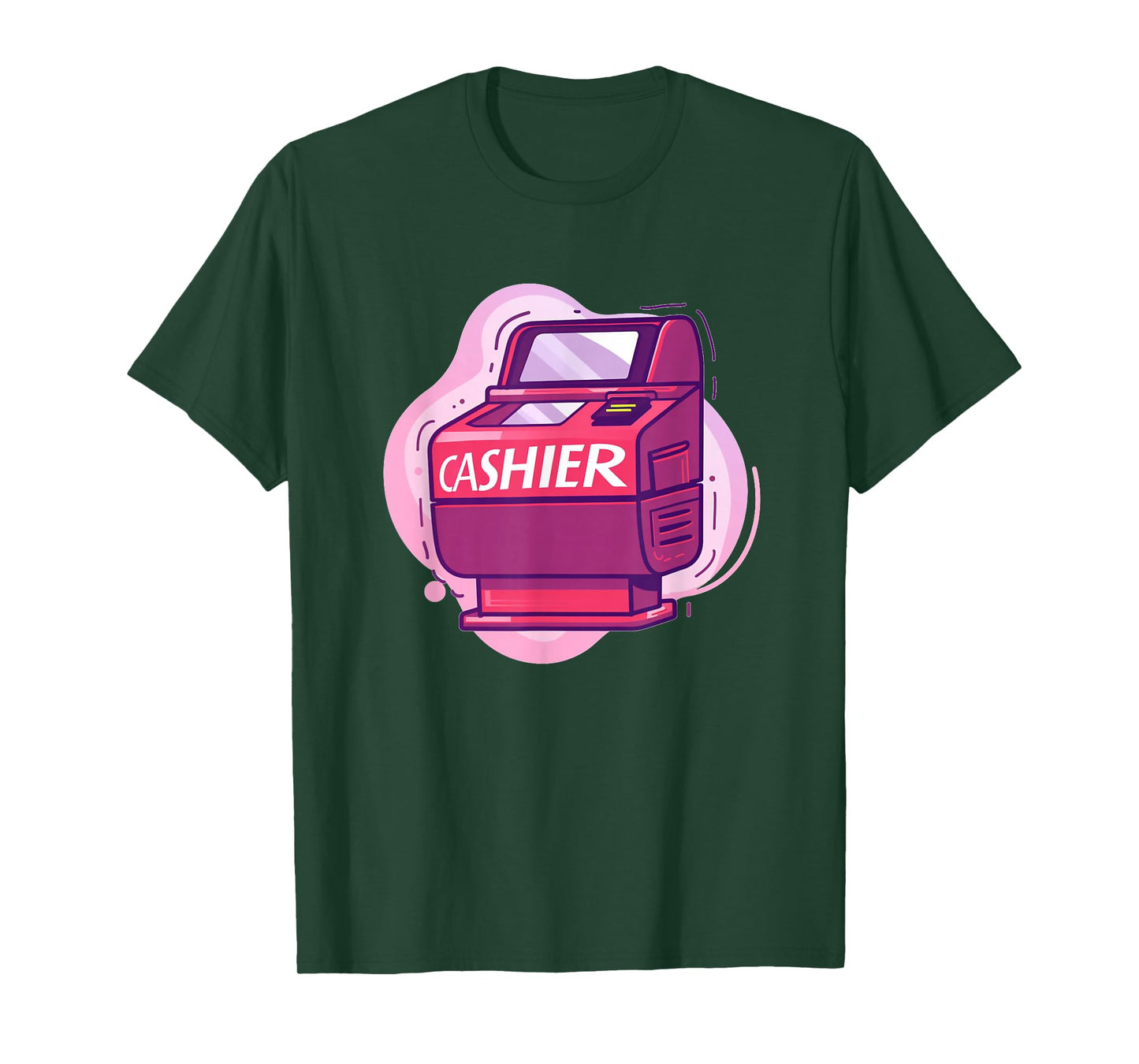Funny Cashier Outfit Unisex-Adults Kids Black Crew Neck Classic Fit Short Sleeve T-Shirt