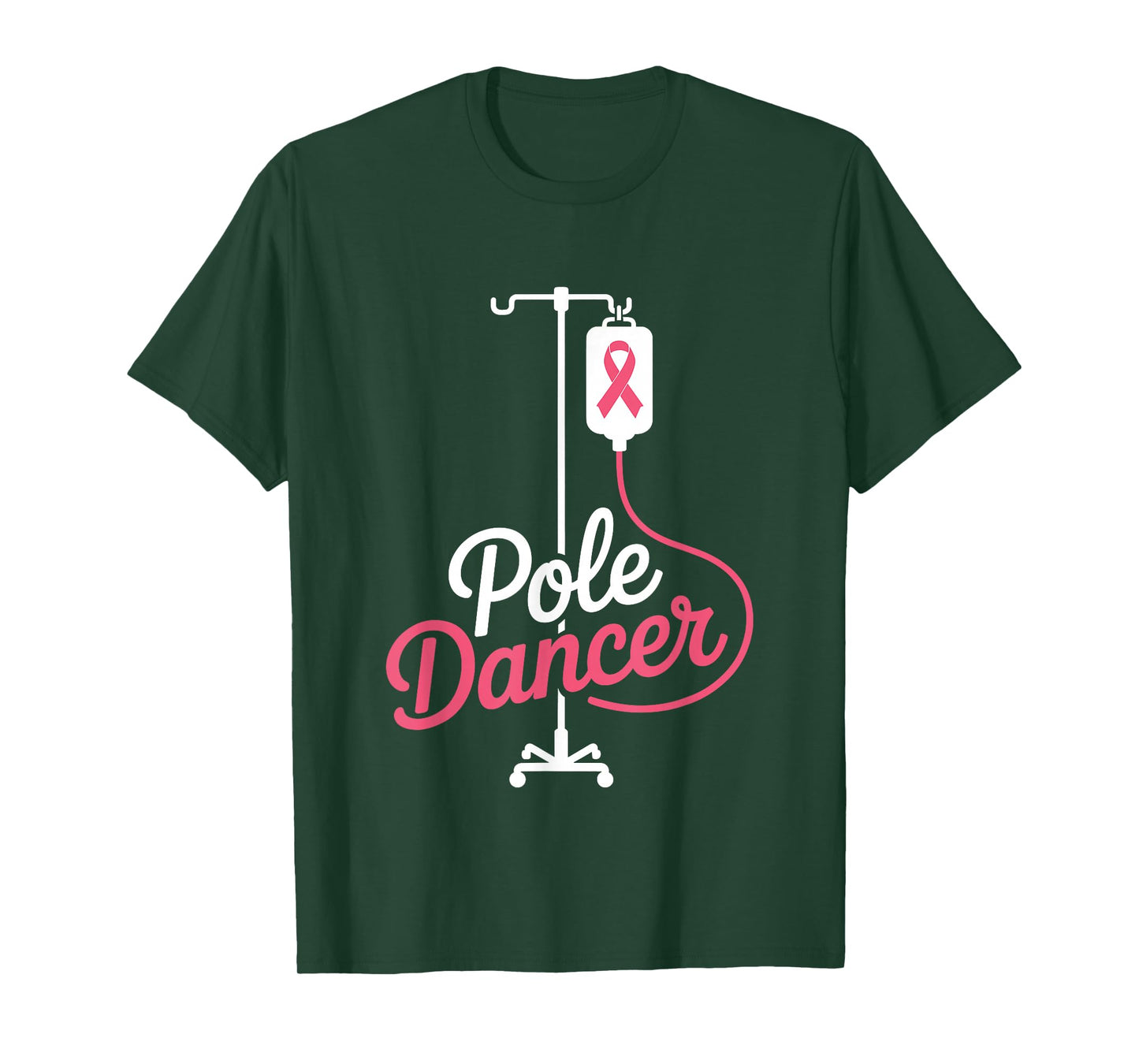 Chemo Day Nurse Nursing Pole Dancer Breast Cancer Fighter T-Shirt